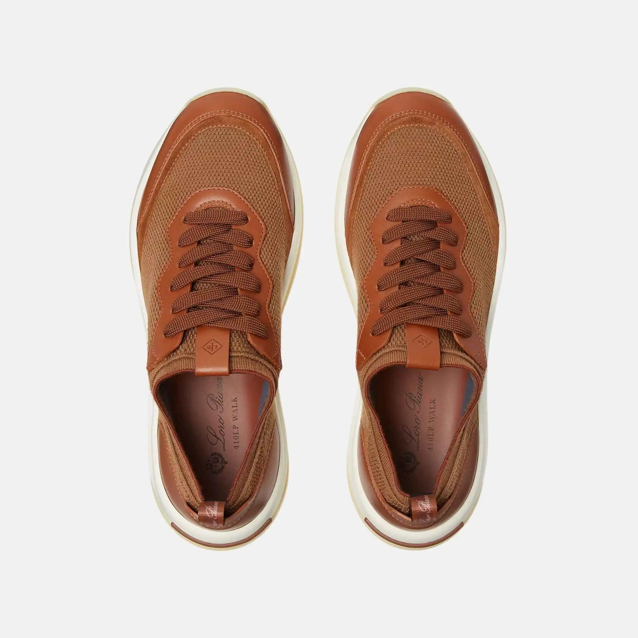 Loro Piana 410 LP Walk Wish Sneaker Virgin Wool, Macadamia Nuts, Top