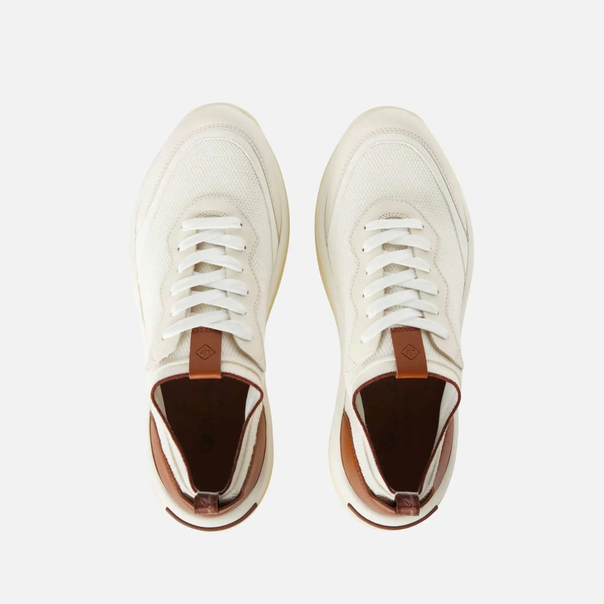 Loro Piana 410 LP Walk Wish Sneaker Virgin Wool, White, Top