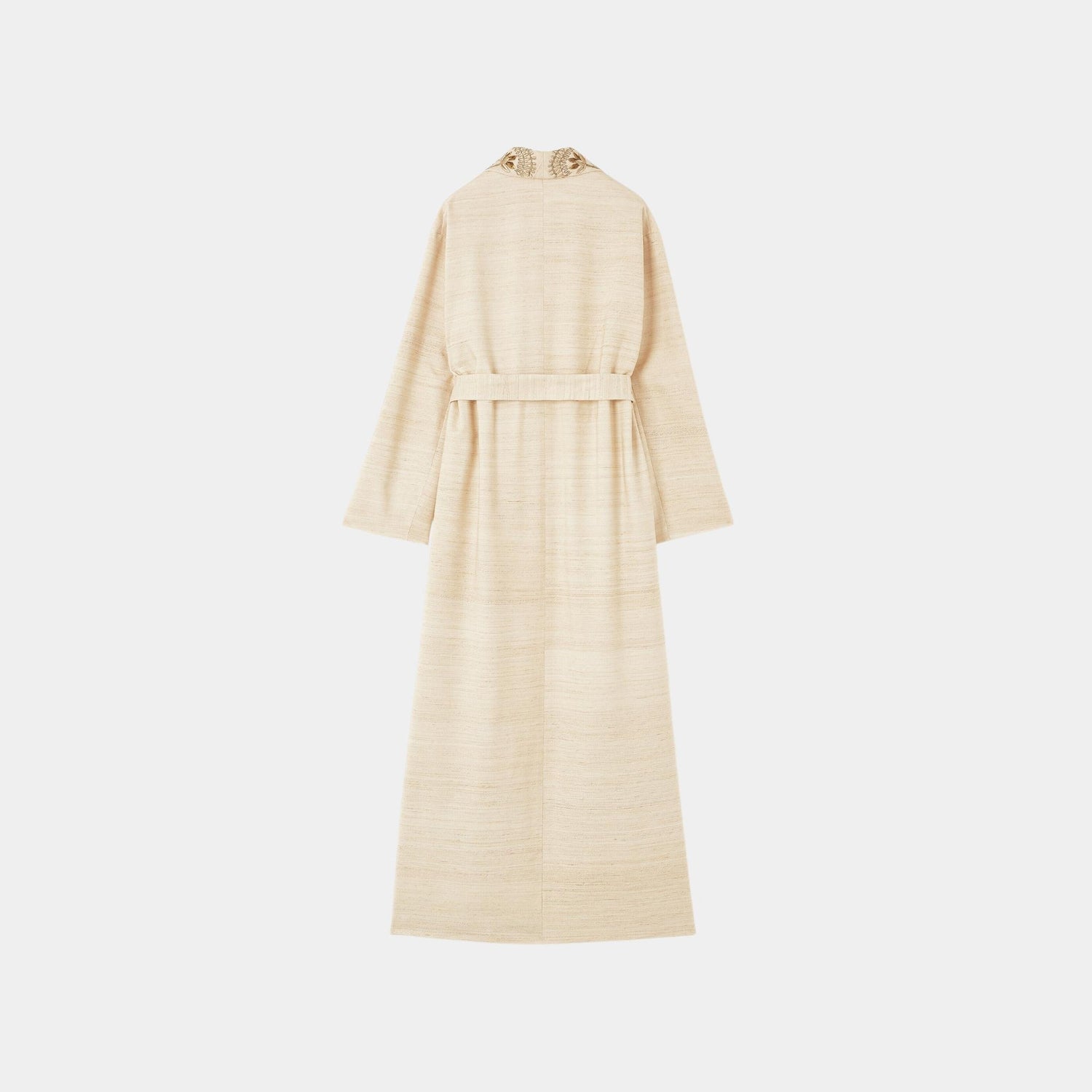 Loro Piana Anderson Coat Silk, Birch Bark, Back