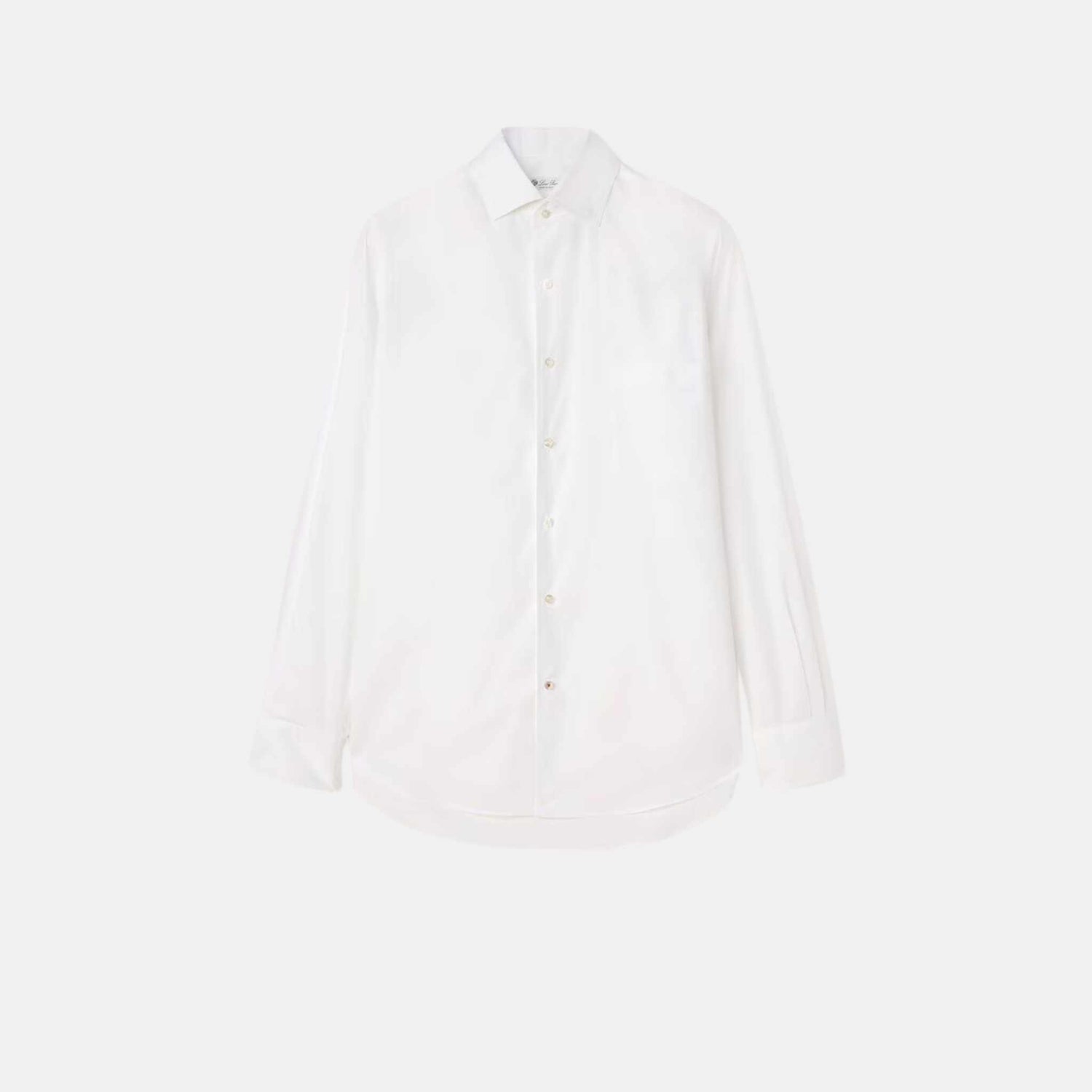 Loro Piana André Shirt Cotton, Optic White, Front