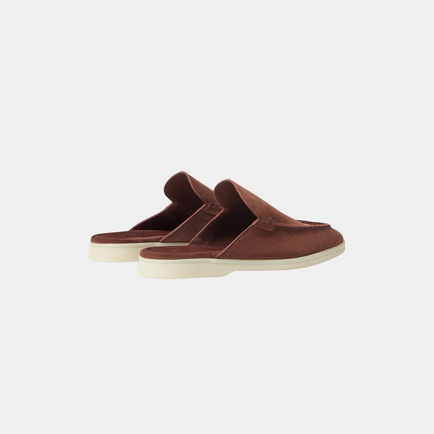 Loro Piana Babouche Walk Loafer In Suede, Deep Mogano, Back