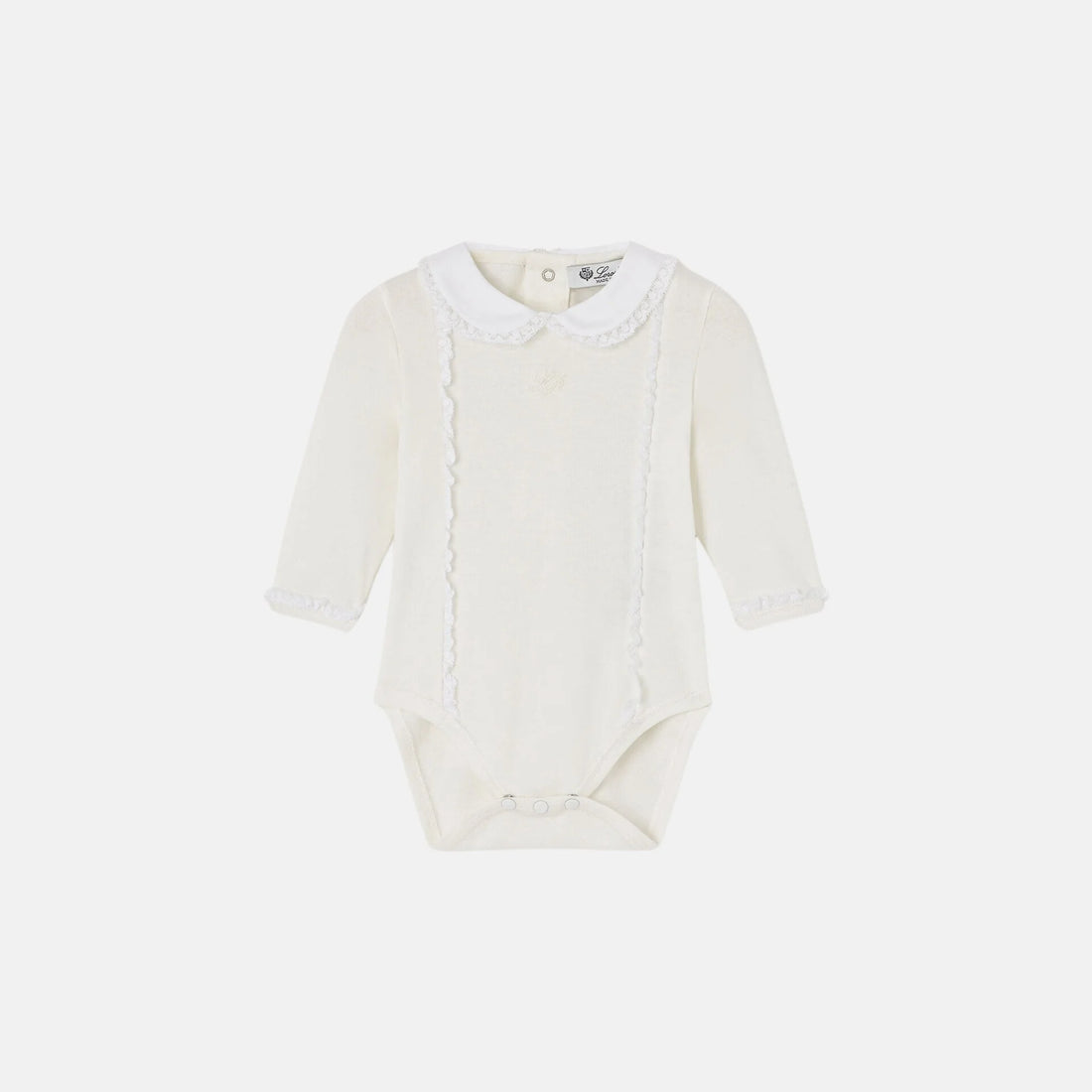 Loro Piana Baby Bisou Bodysuit Cotton, Front