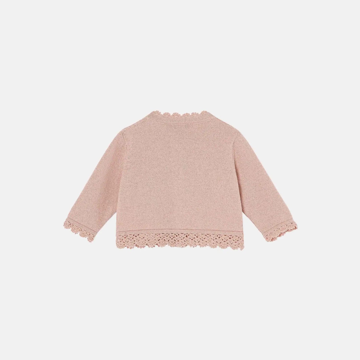 Loro Piana Baby Rosebud Cardigan Cashmere Cotton, Back