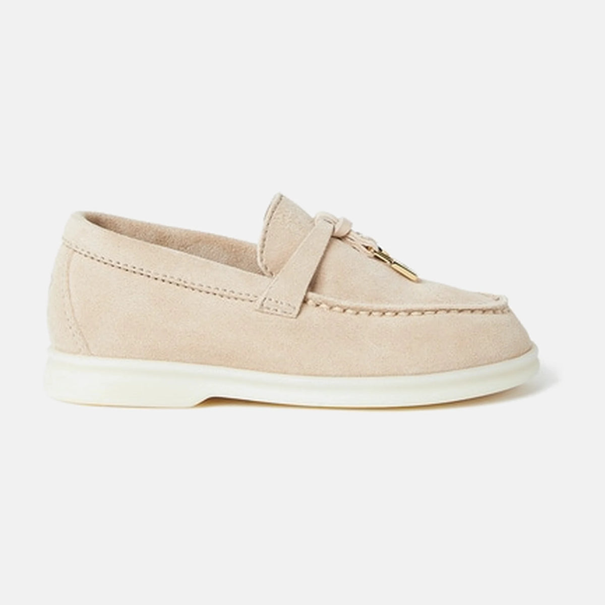 Baby Summer Charms Walk Loafers in Suede — Natural Light Camel