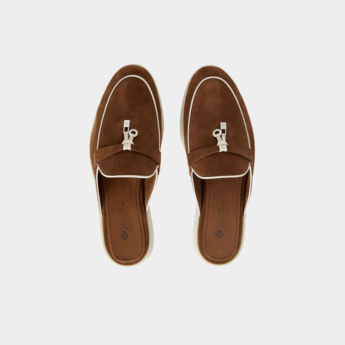 Loro Piana Charms Walk لوفر بابوش بحواف جلدية، Rocky Road، علوي