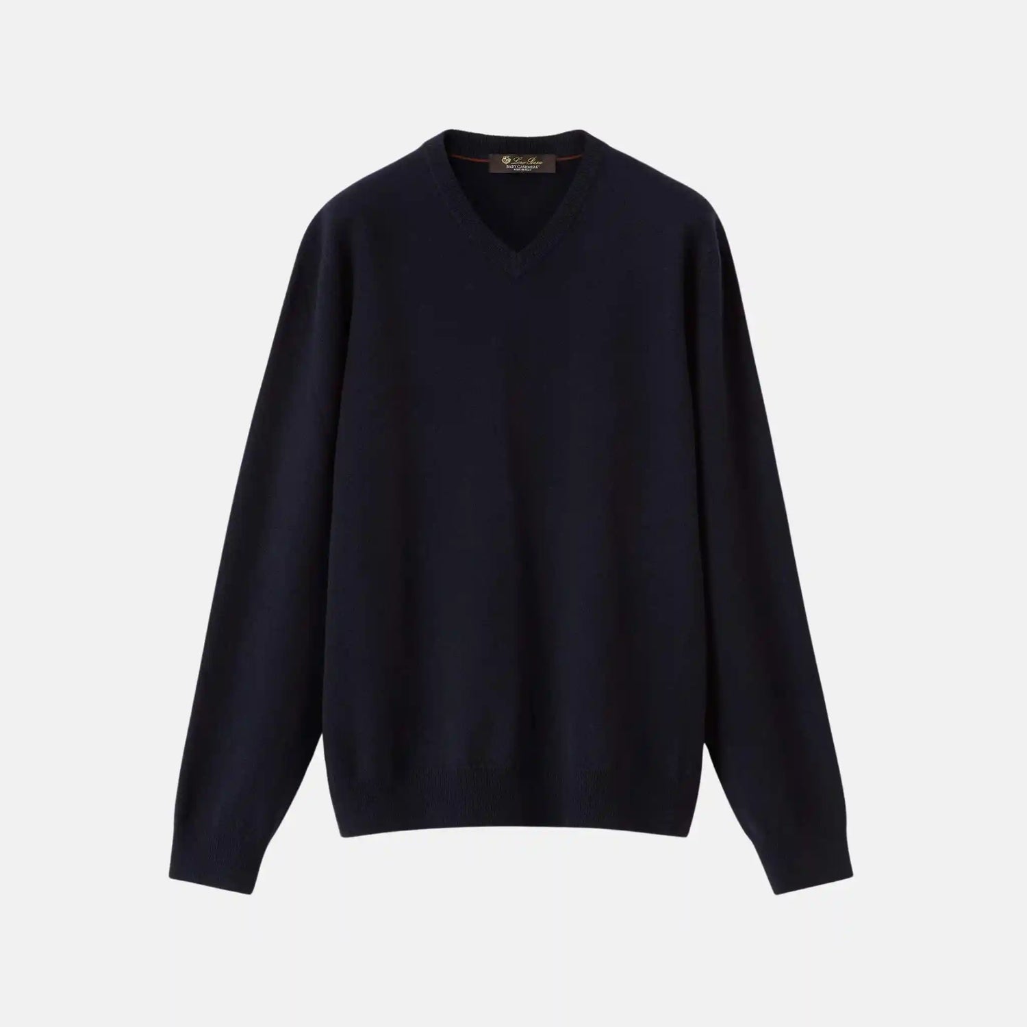Loro Piana Classic Sweater Baby Cashmere, Navy Blue, Front