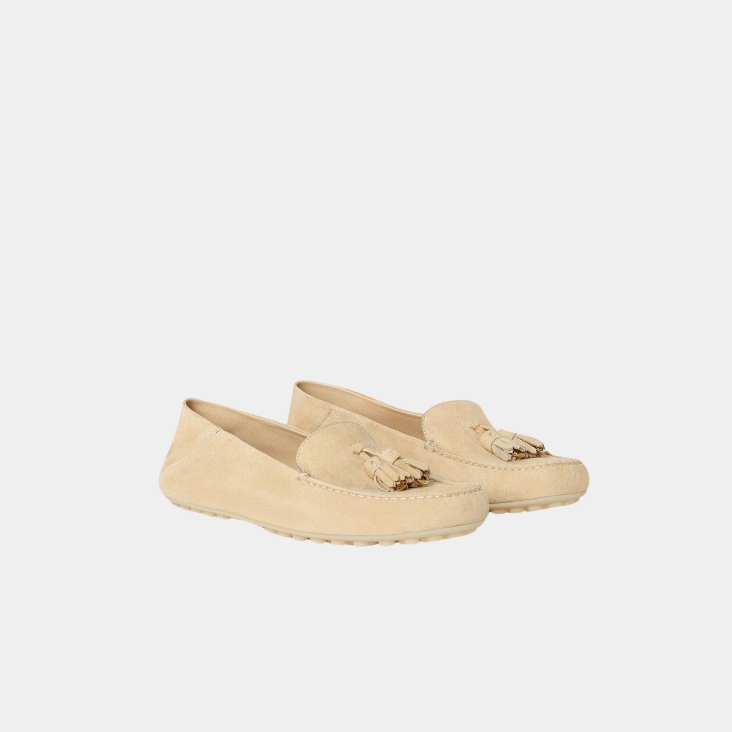 Loro Piana Dot Sole Walk Loafer Suede Goatskin, Melonpan, Front