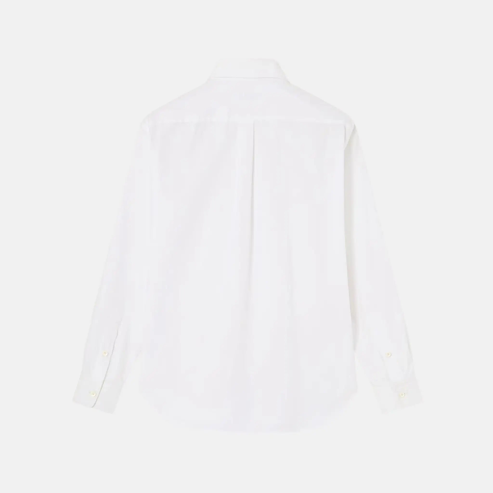 Loro Piana Elia Shirt Flannel Cotton, Optical White, Back