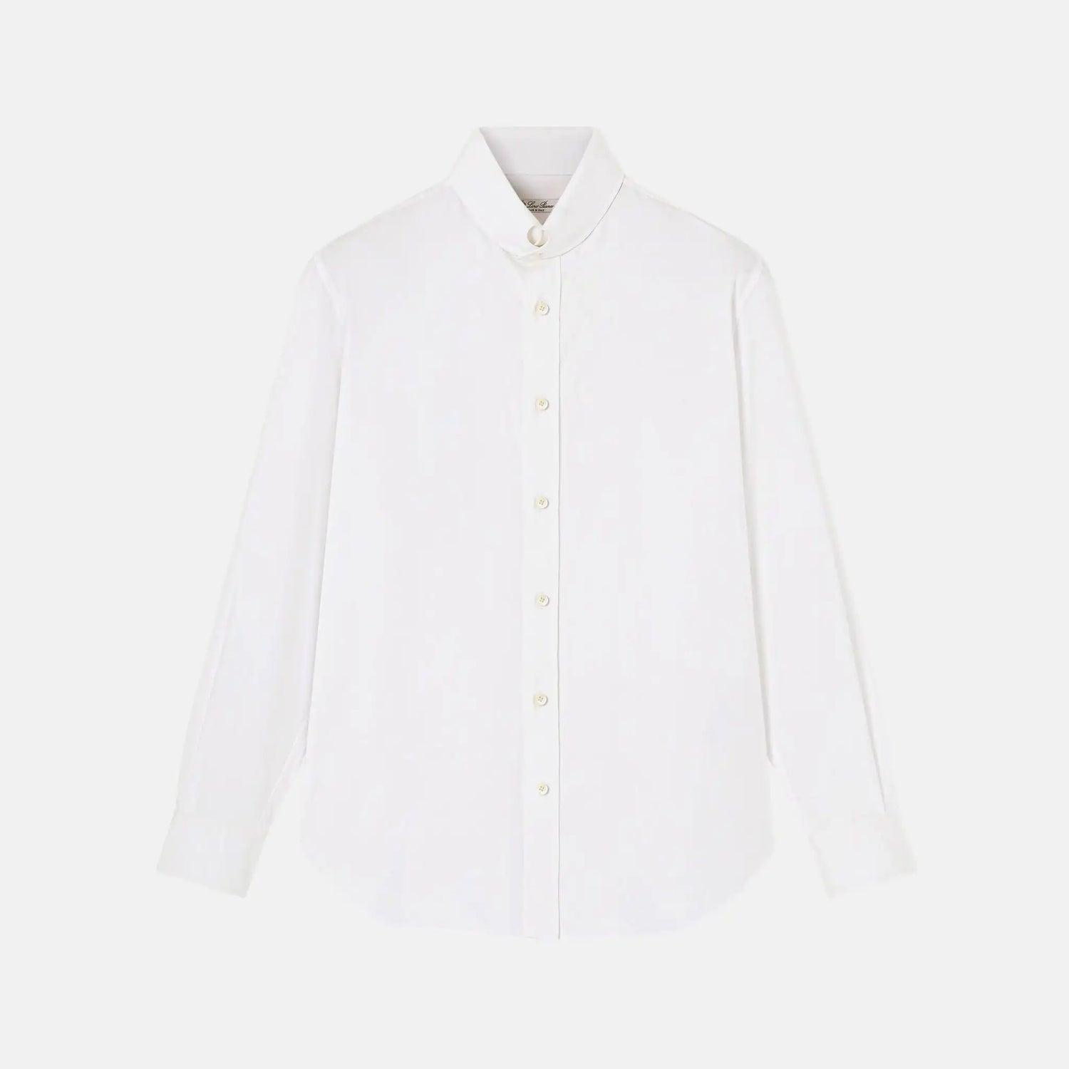 Loro Piana Elia Shirt Flannel Cotton, Optical White, Front