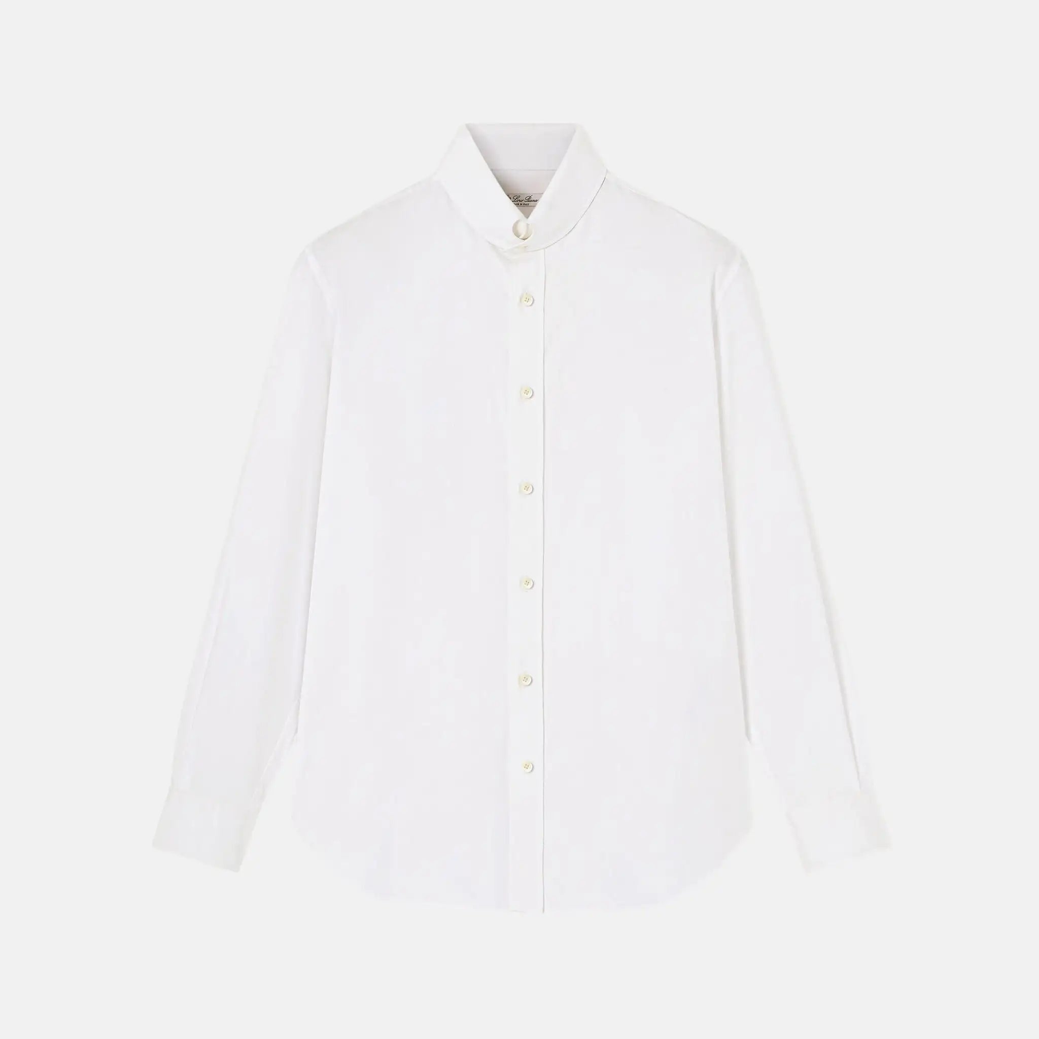 Loro Piana Elia Shirt Flannel Cotton, Optical White, Front