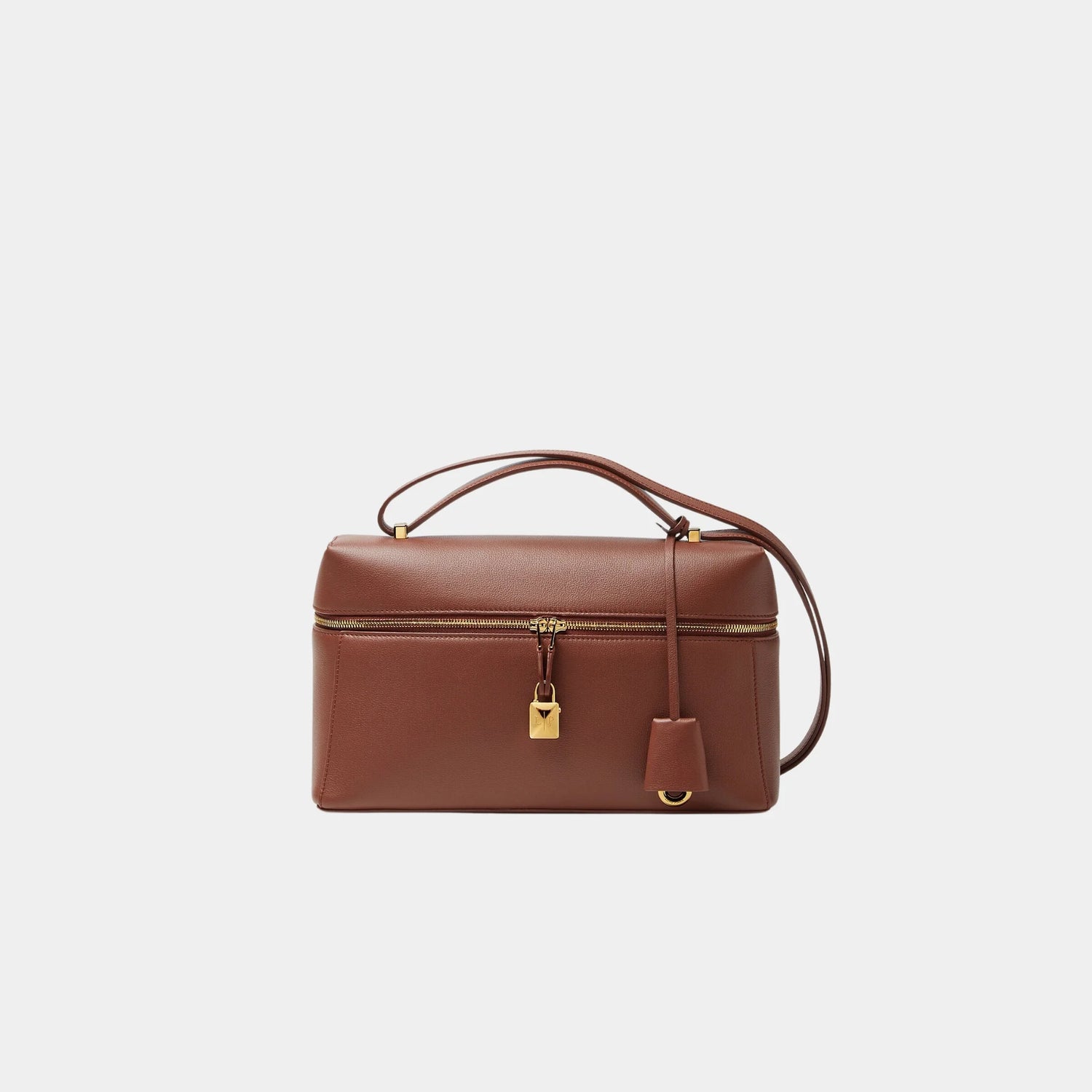 Loro Piana Extra Bag L27 In Calfskin, Burnt Tan