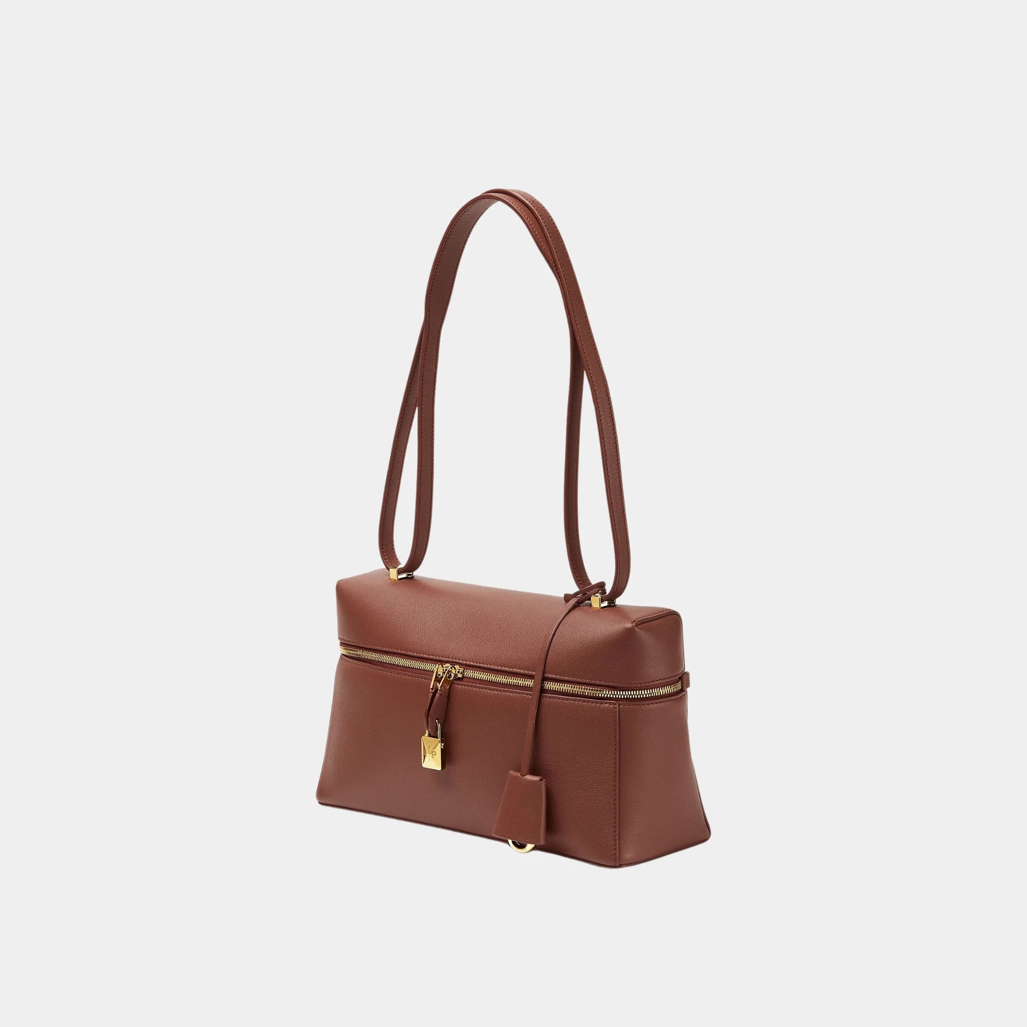 Loro Piana Extra Bag L27 In Calfskin, Burnt  Tan, Side
