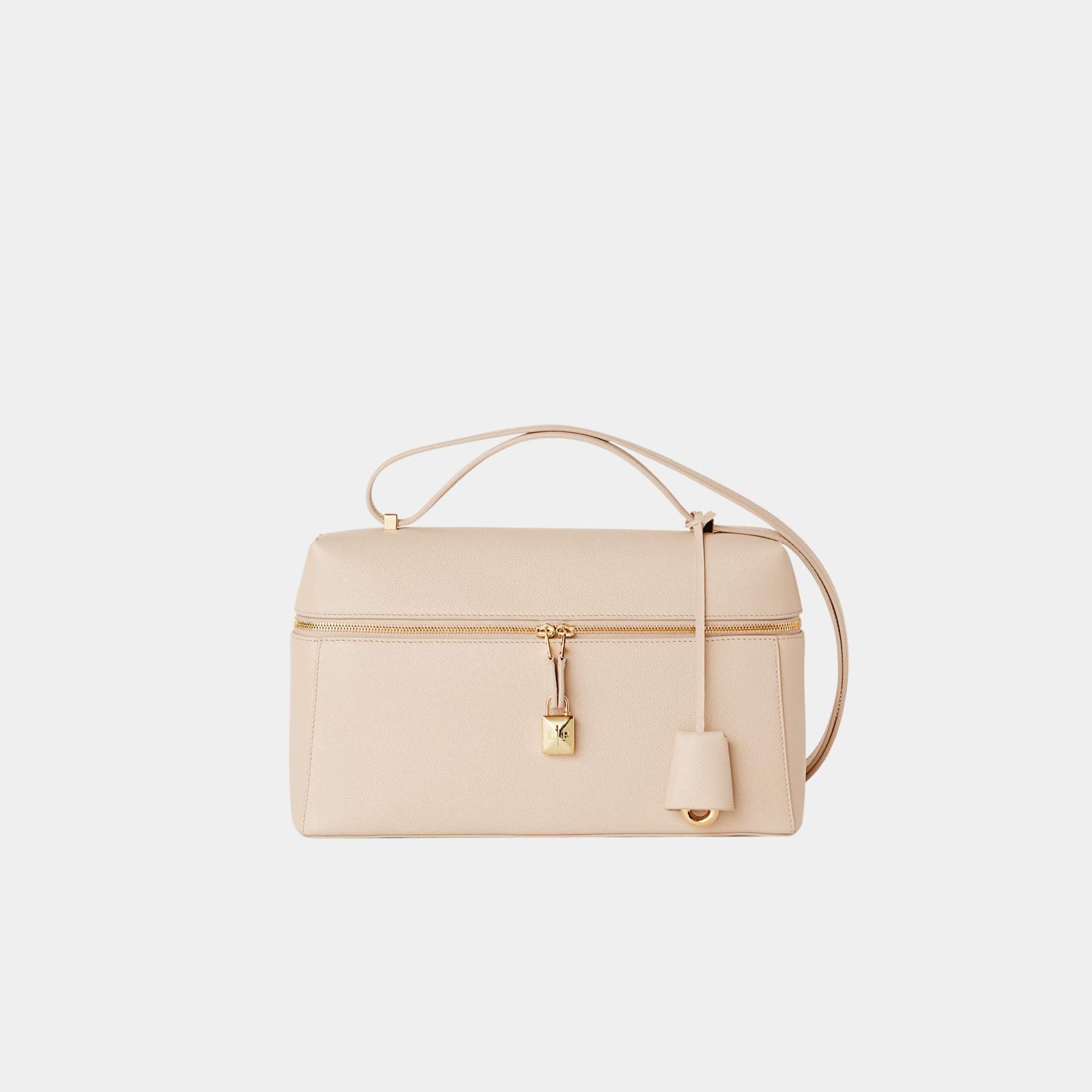 Loro Piana Extra Bag L27 In Calfskin, Creamed Honey, Front