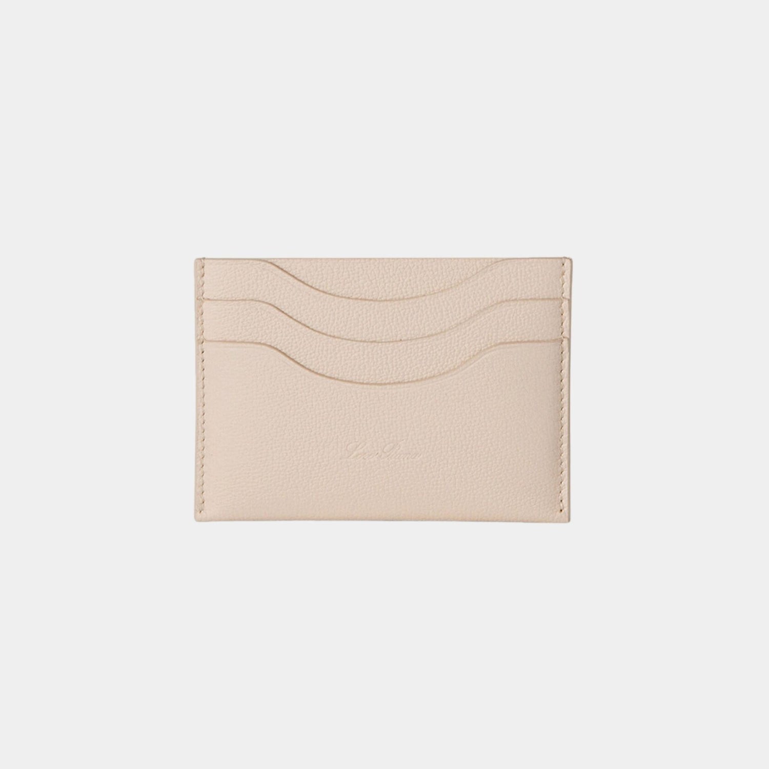 Loro Piana Extra Cardholder Calfskin, Creamed Honey, Front