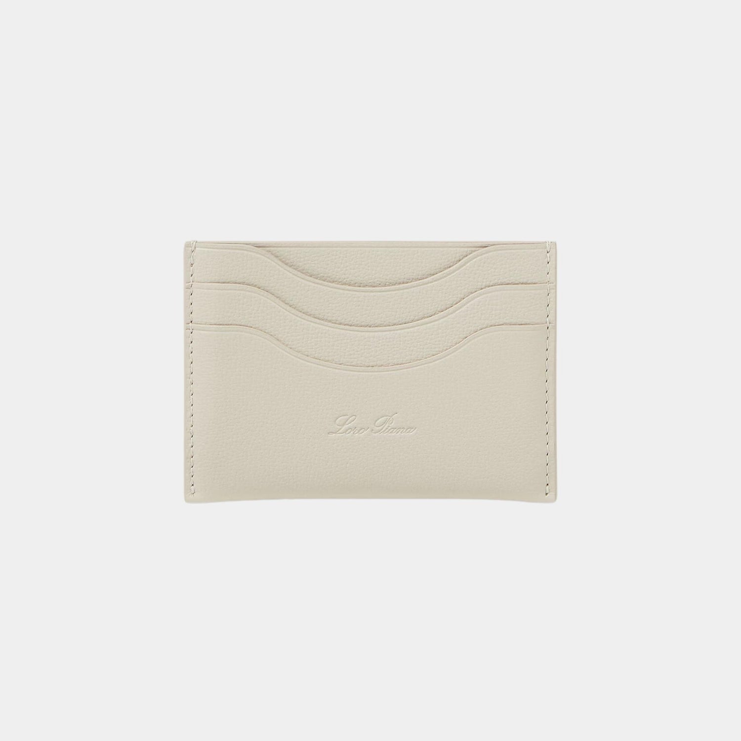 Loro Piana Extra Cardholder Calfskin, Light Travertine, Front