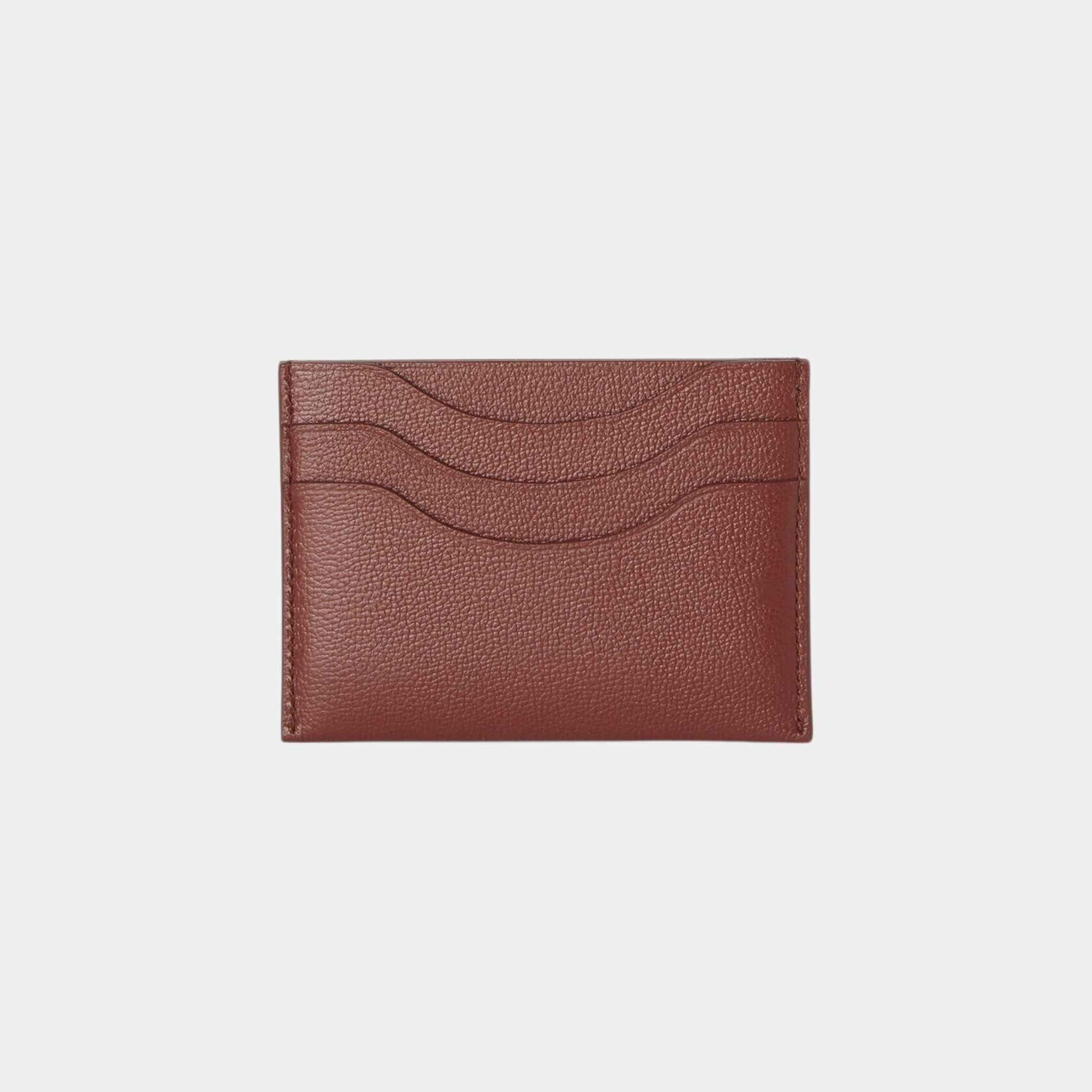 Loro Piana Extra Cardholder Calfskin, Smoked Caramel, Back