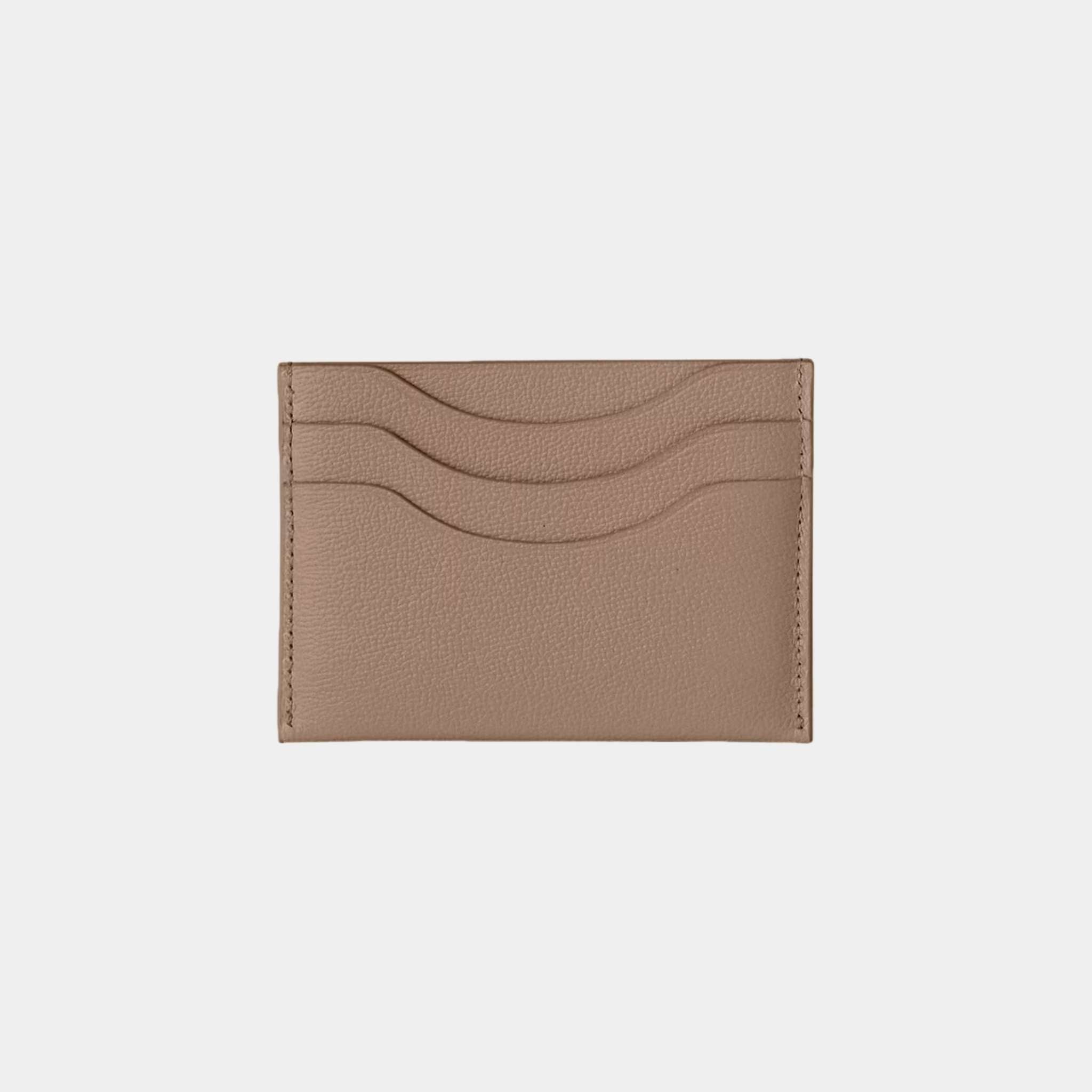 Loro Piana Extra Cardholder Calfskin, Warm Mastic, Back