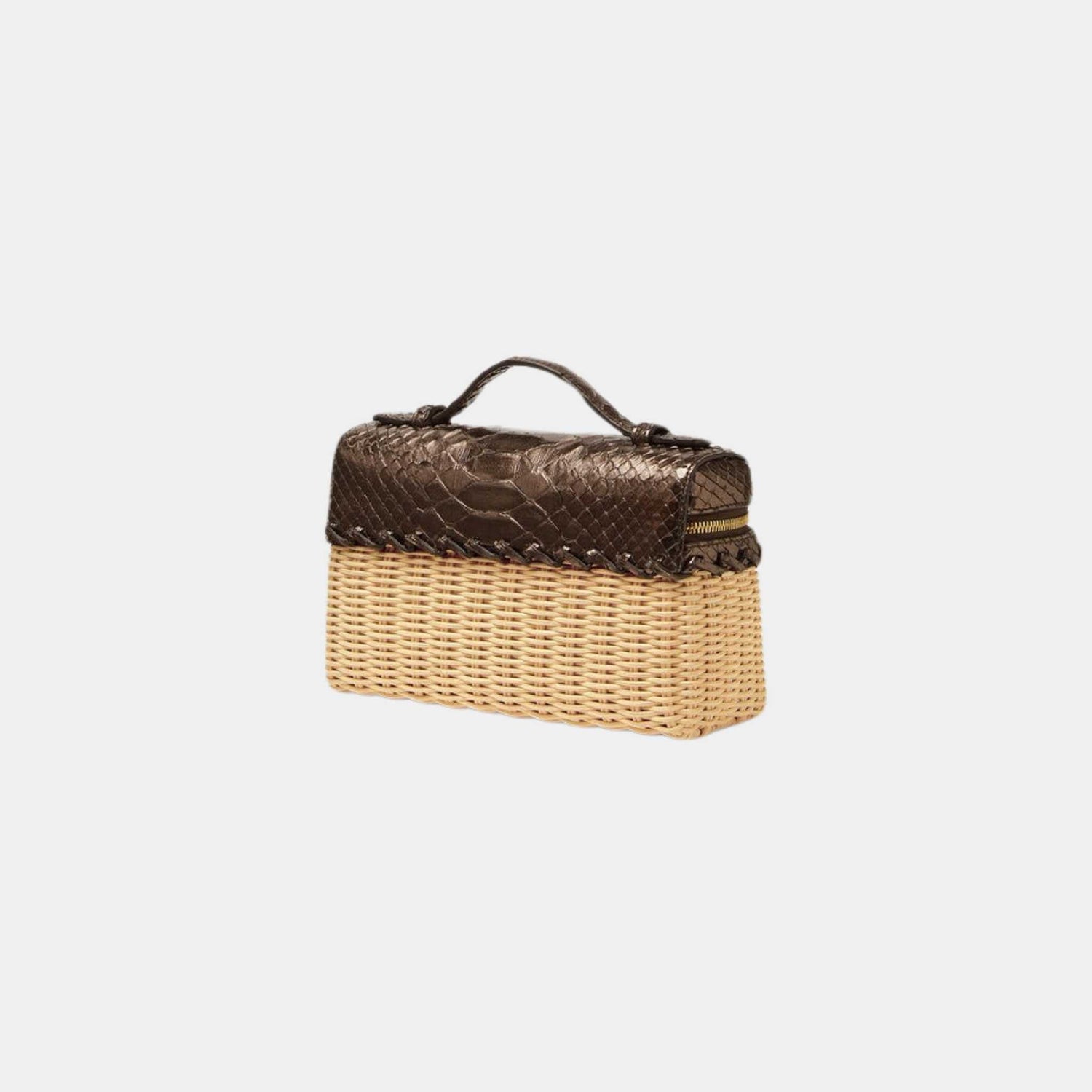 Loro Piana Extra Pocket L19 East West Wicker RATTAN And Python Leather, Back