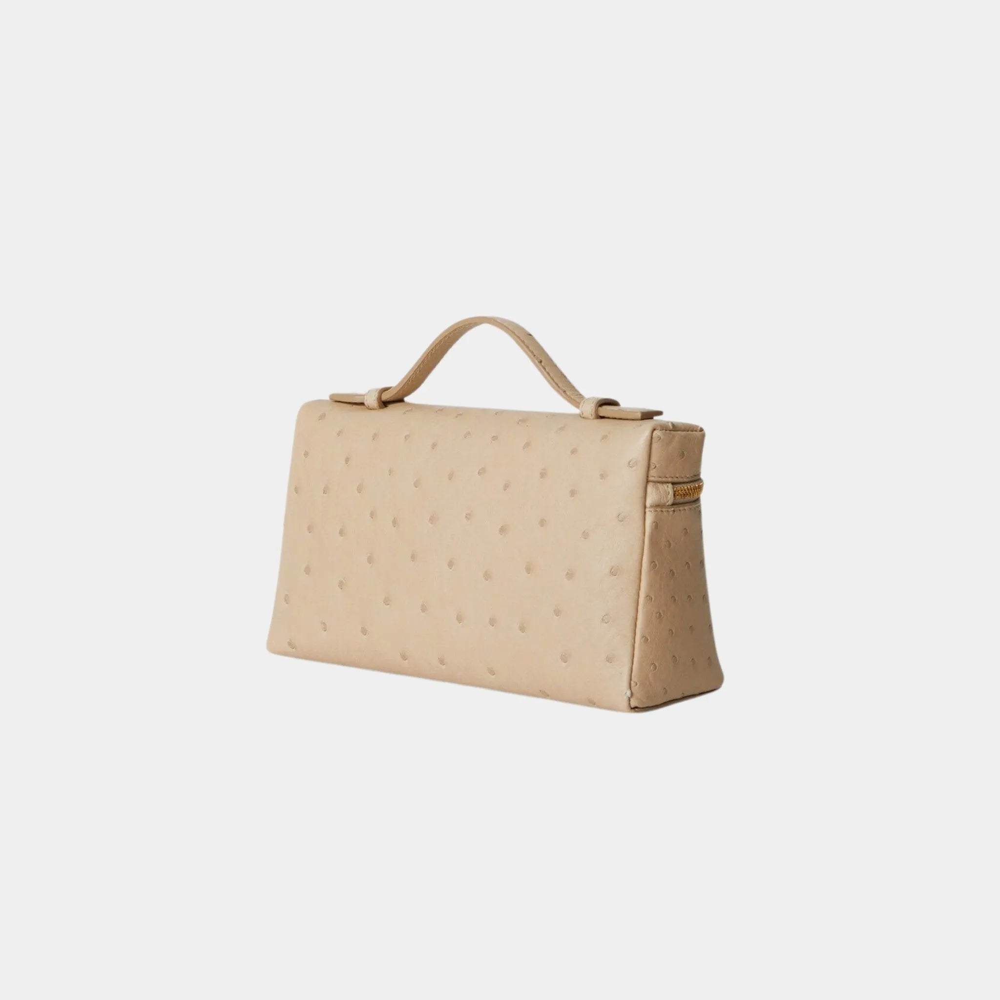 Loro Piana Extra Pocket L19 In Ostrich Leather, Orix, Sun Gold, Back