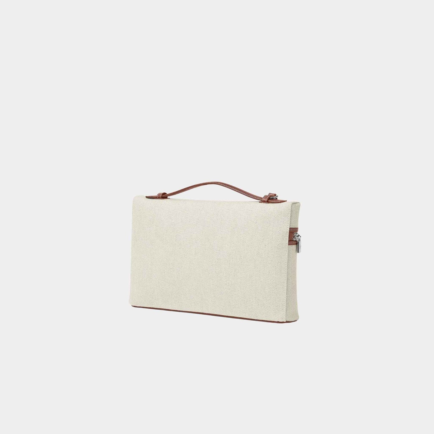 Loro Piana Extra Pouch L29 Linen And Cotton, Natural, Caramel Sugar, Back