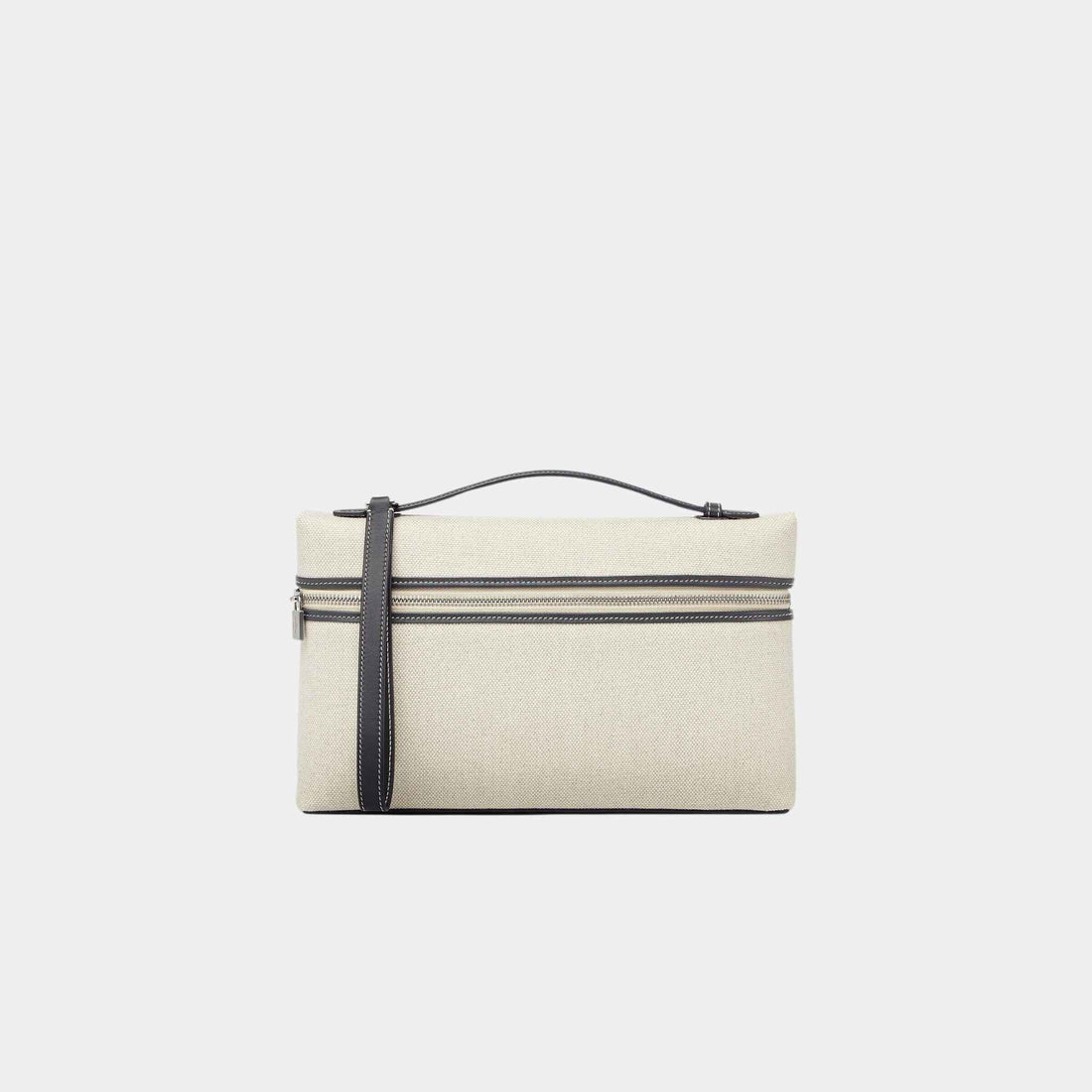 Loro Piana Extra Pouch L29 Linen And Cotton, Natural, Stonehenge, Front