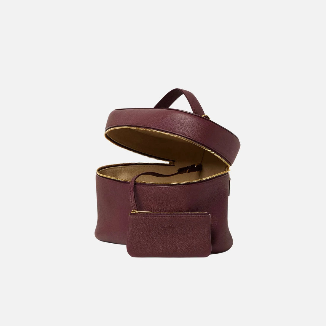 حافظة Loro Piana Extra Softy Case L30 من جلد العجل، مفتوحة