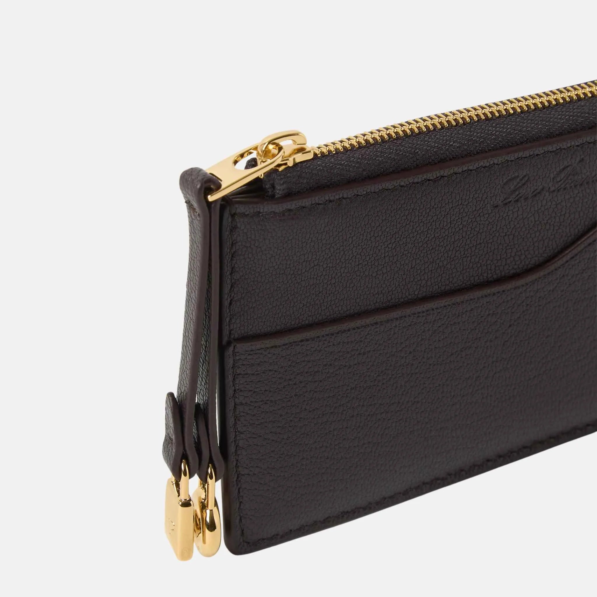Loro Piana Extra Zip Pouch in Goatskin, Close