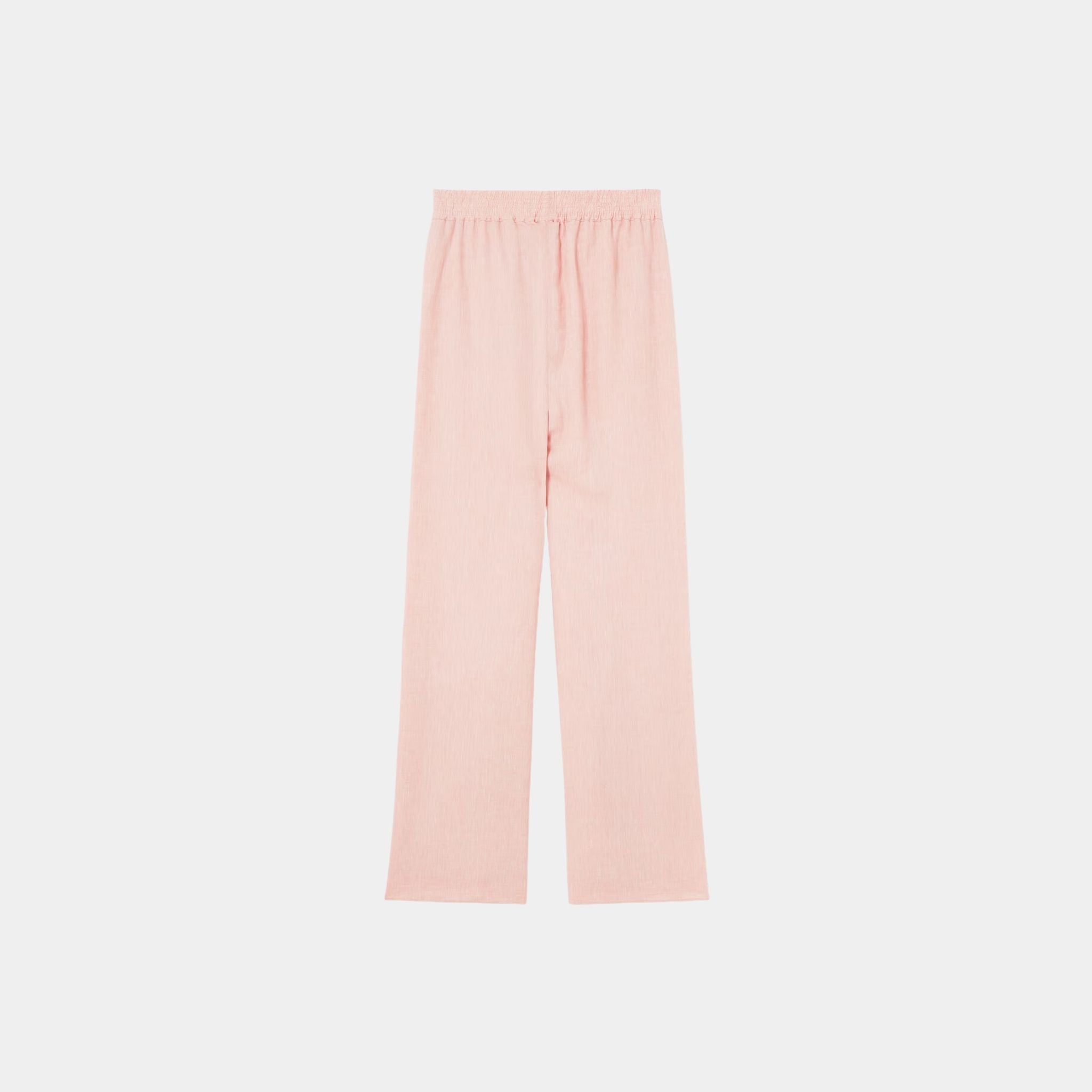 Loro Piana Gianfranco Trousers Linen, Peach Candle, Front