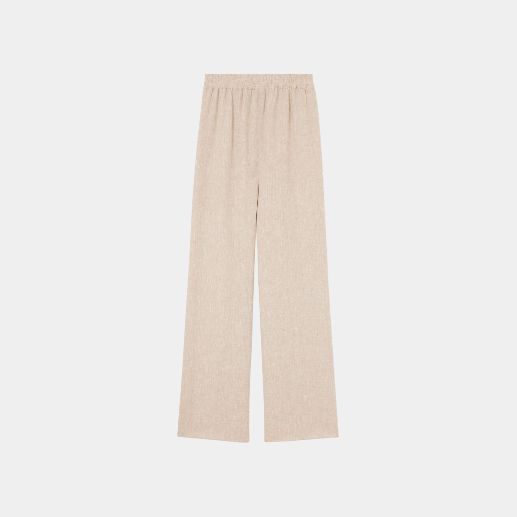 Loro Piana Gianfranco Trousers Linen, Pine Bark, Back