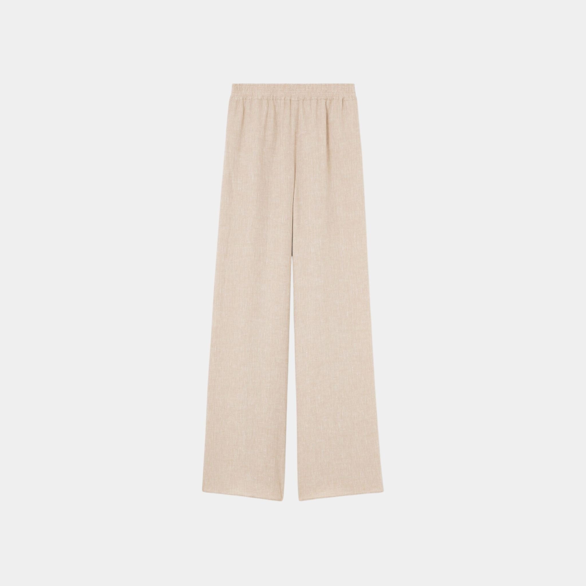 Loro Piana Gianfranco Trousers Linen, Pine Bark, Front