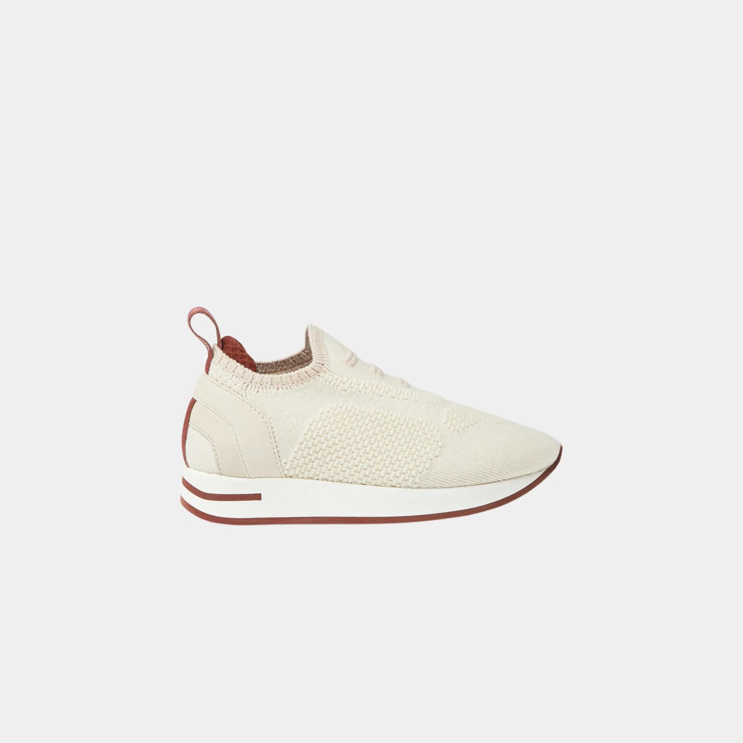 Loro Piana Kids 360 Slip On Sneaker in Wish Wool, Coconut Milk, Side