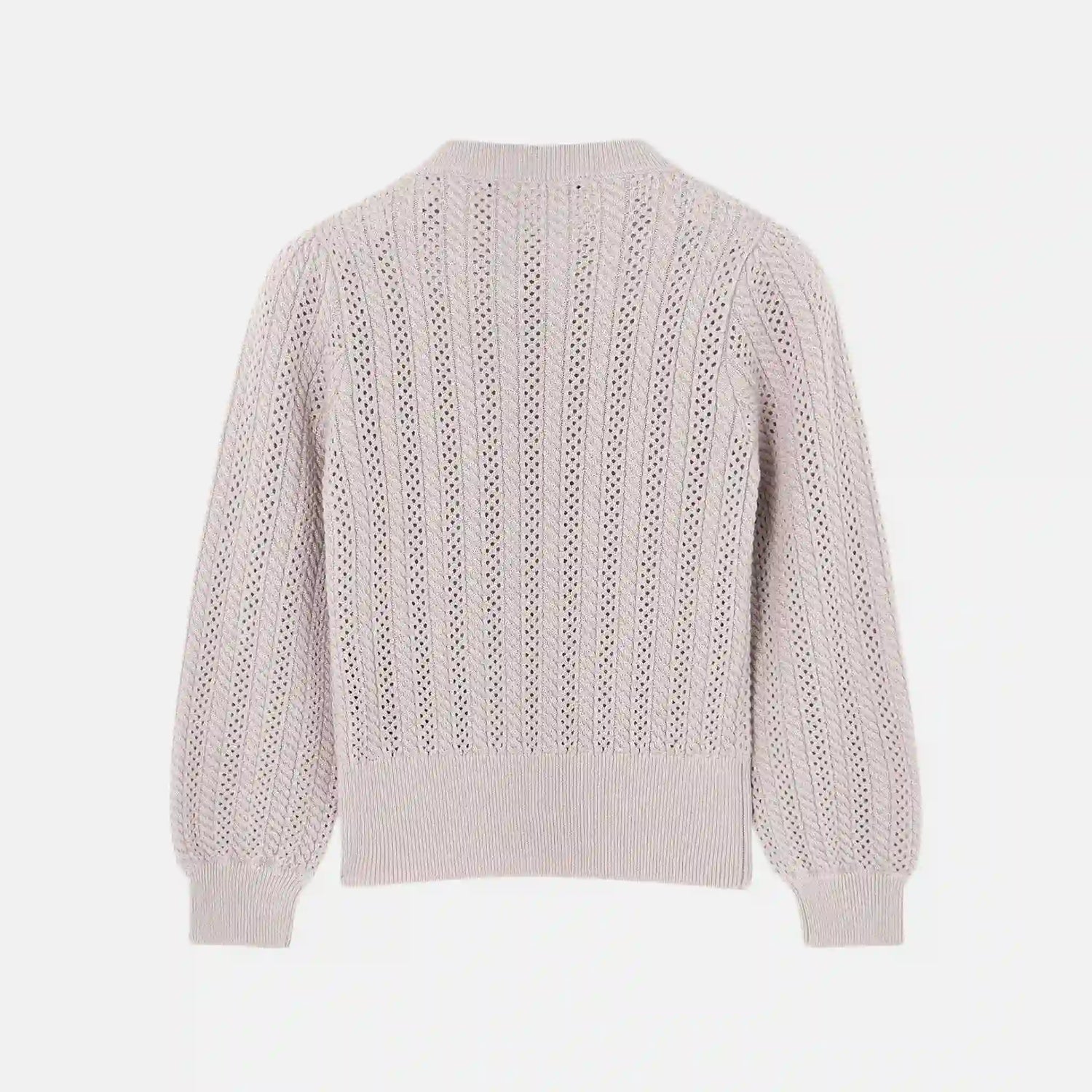 Loro Piana Kids Cherie Cardigan in Virgin Wool Silk Cashmere, Pink Dawn, Back