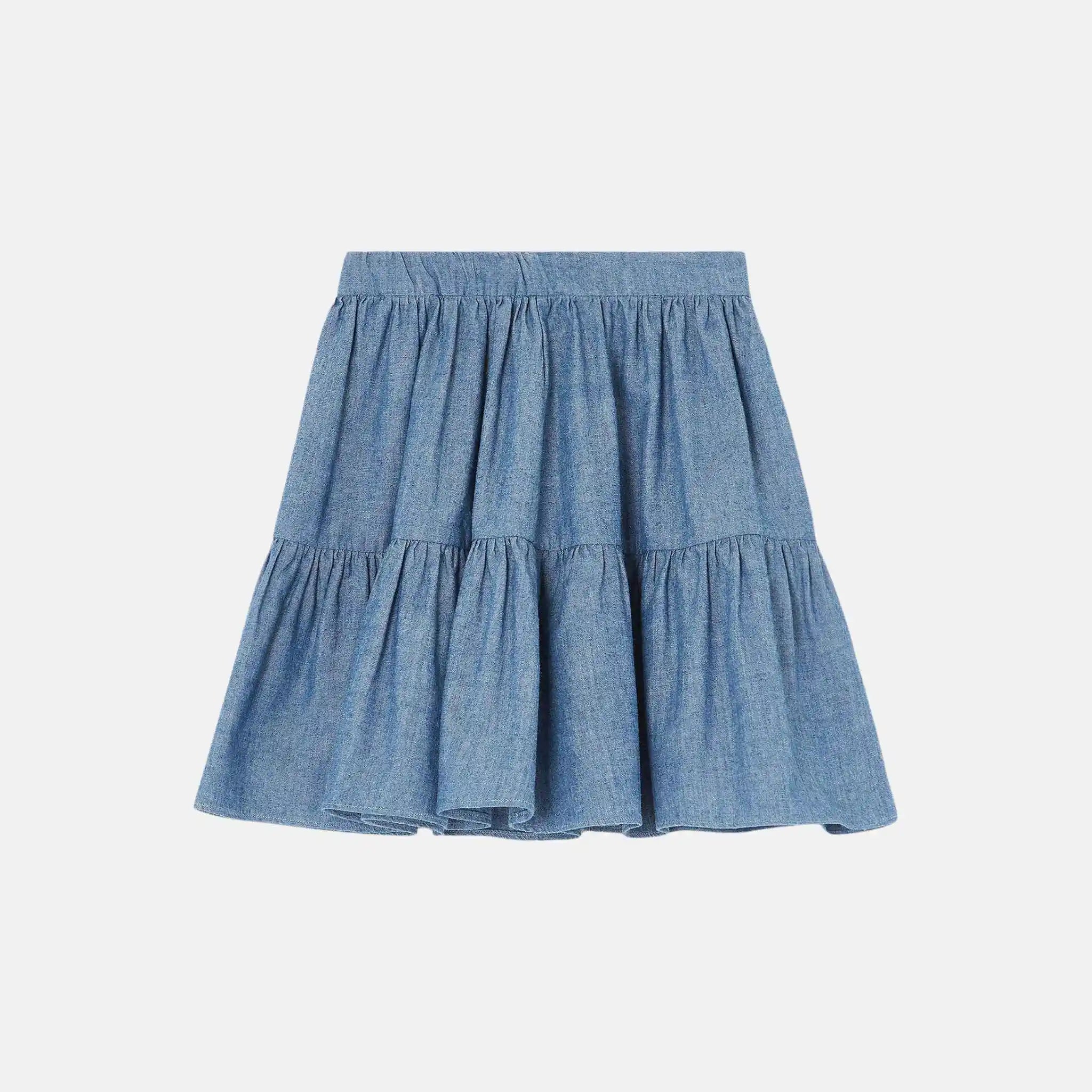 Loro Piana Kids Dalia Skirt in Cotton, Front