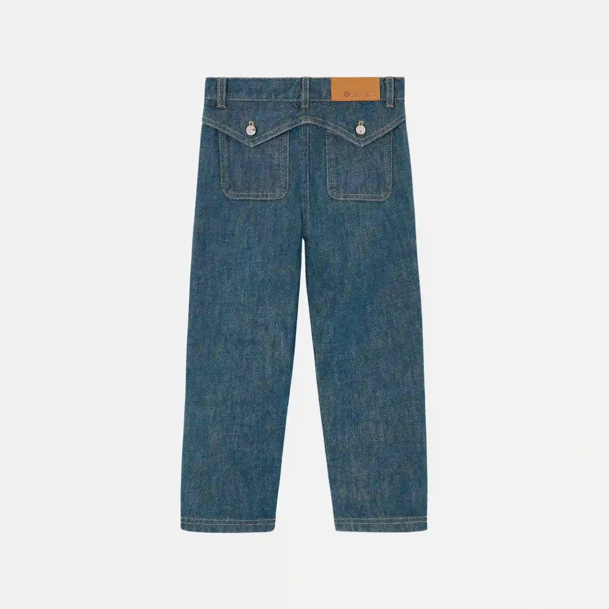 Loro Piana Kids Dawson Trousers Austin Denim, Back