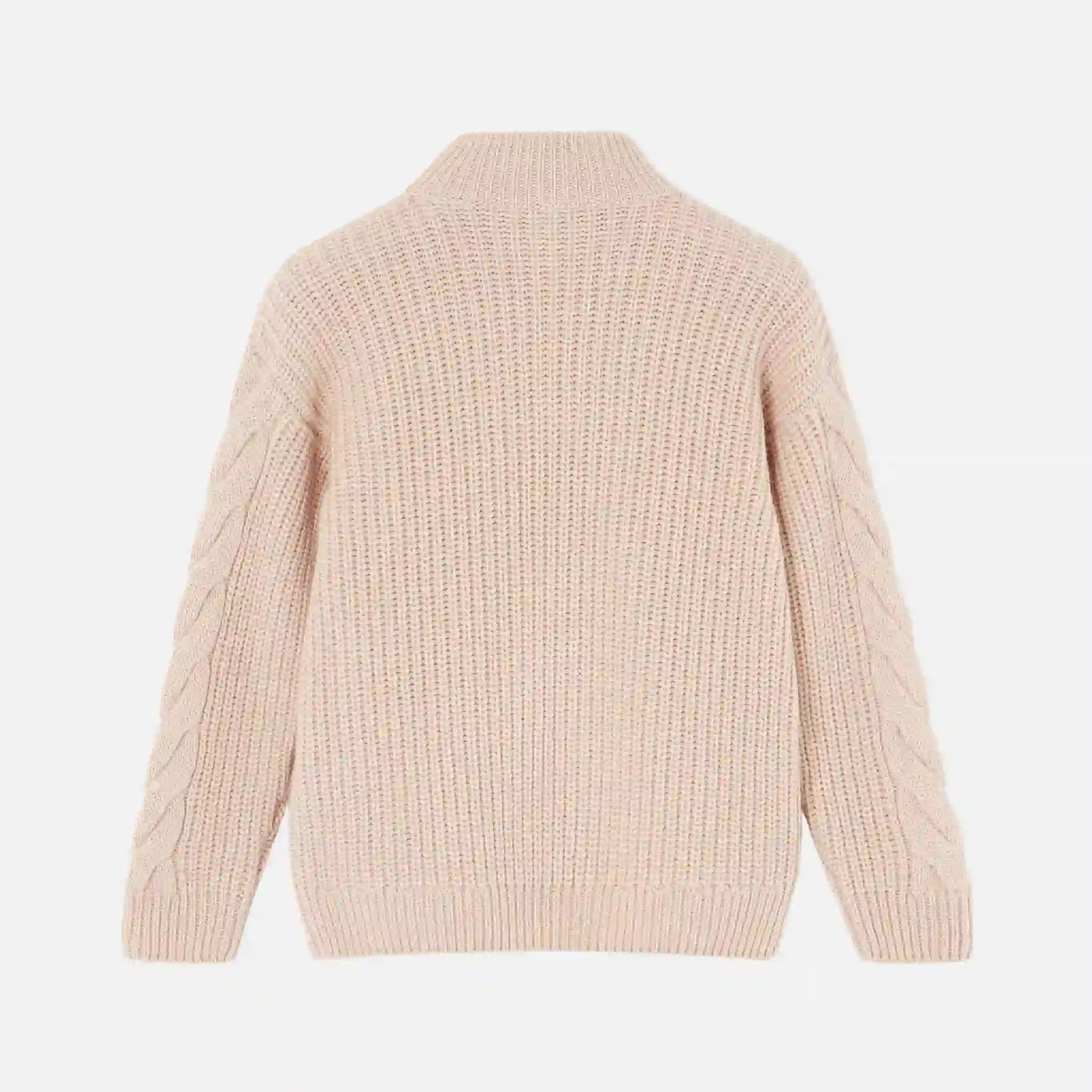 Loro Piana Kids Honey Sweater in Cashmere, Burlywood, Back