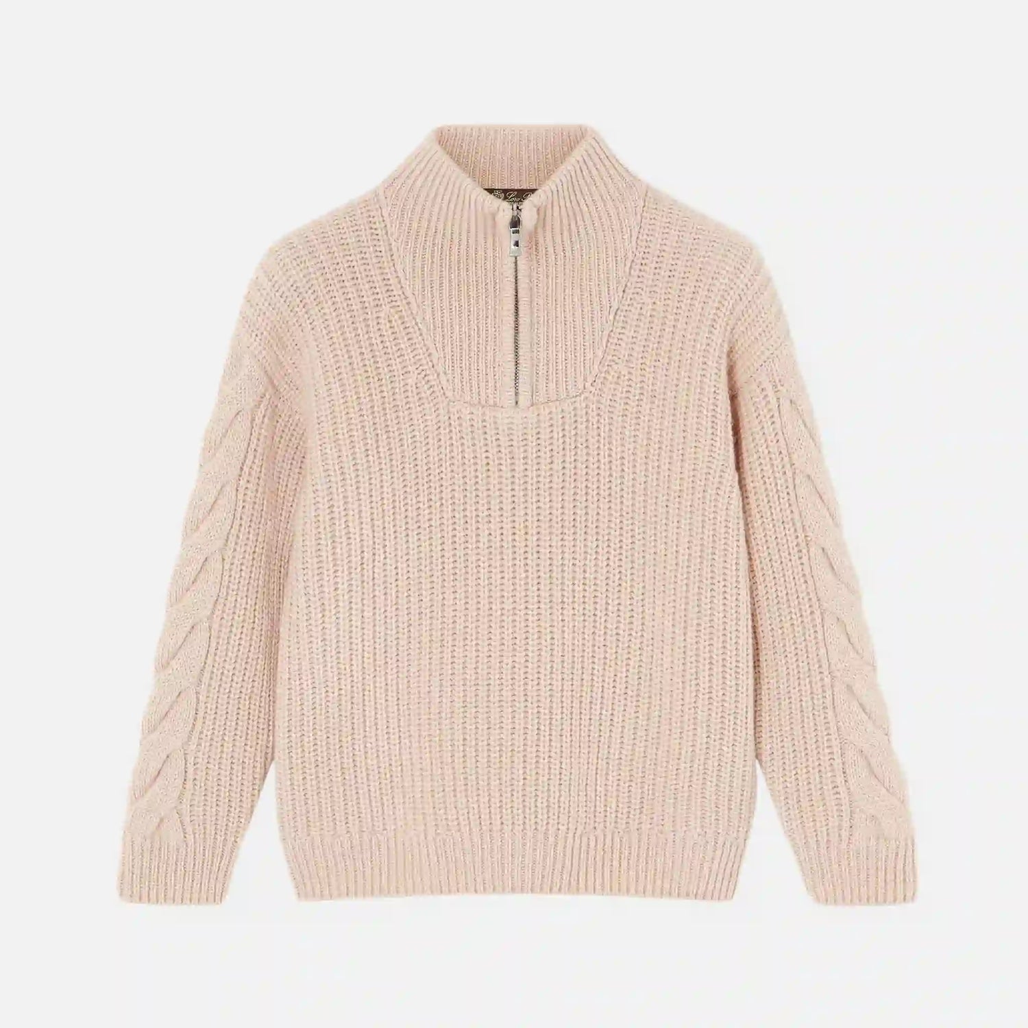 Loro Piana Kids Honey Sweater in Cashmere, Burlywood, Front