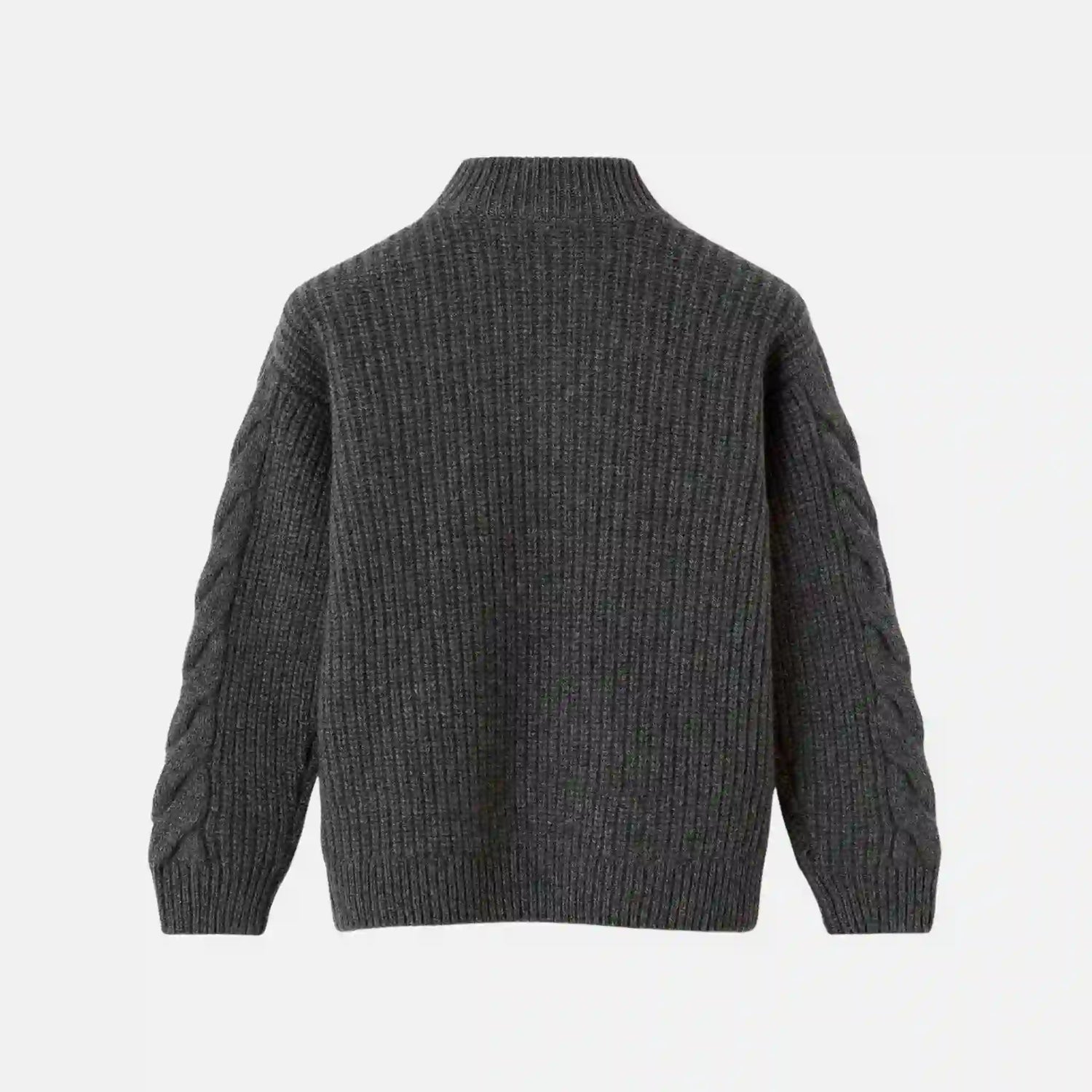 Loro Piana Kids Honey Sweater in Cashmere, Greymelange, Back