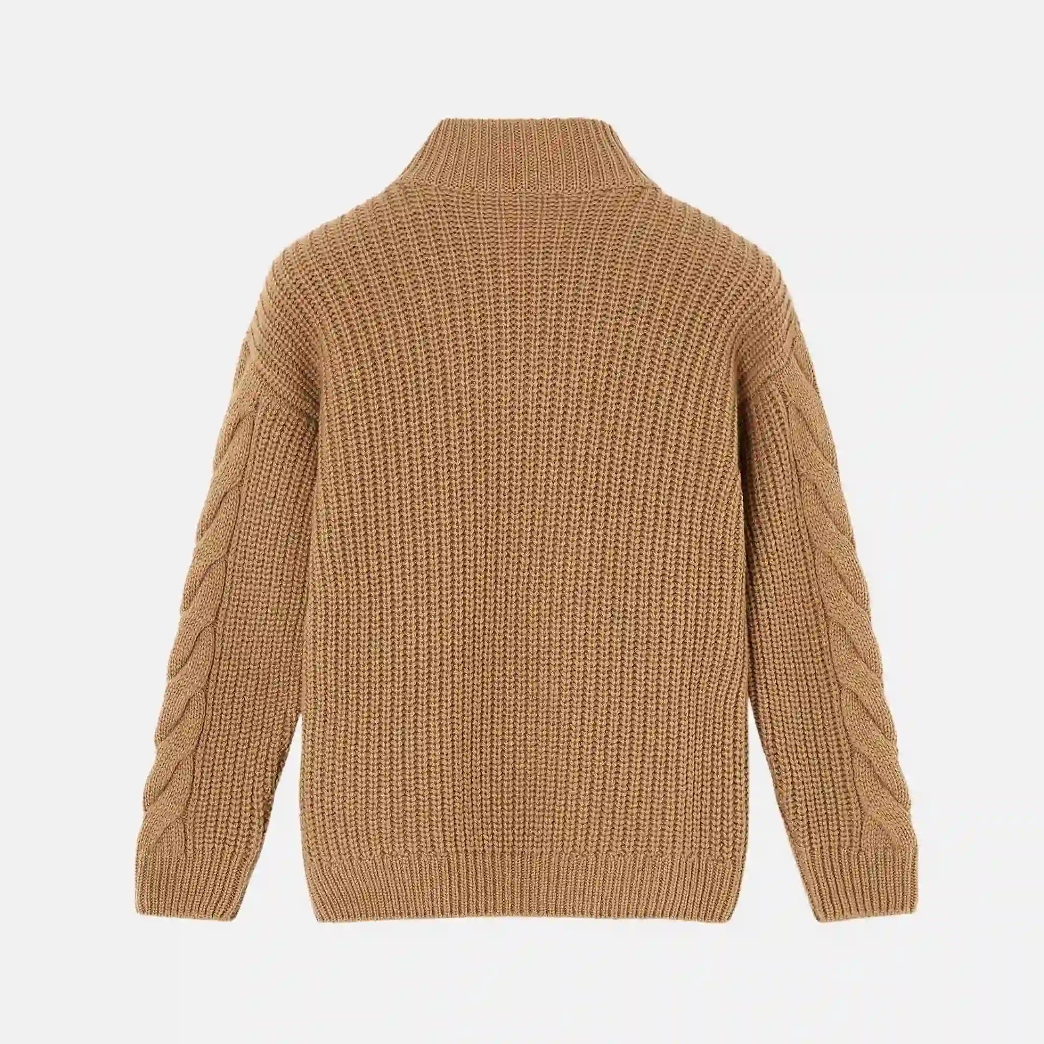 Loro Piana Kids Honey Sweater in Cashmere, Sandrift, Back