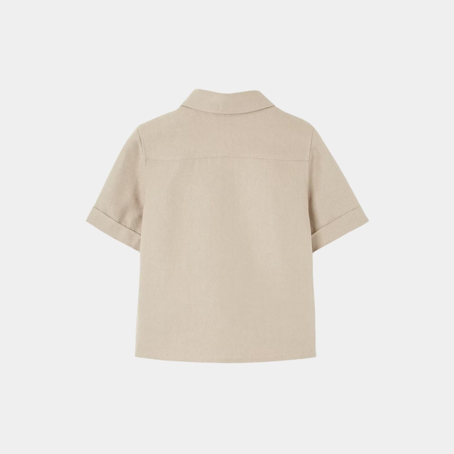 Loro Piana Kids Jerome Shirt Linen, Dark Stone, Back