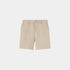 Loro Piana Kids Loris Bermuda Linen Shorts, Dark Stone, Front