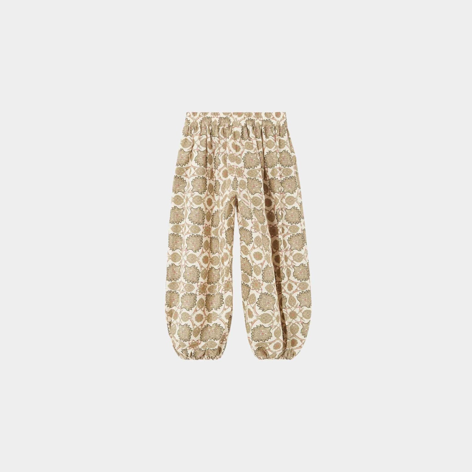 Loro Piana Kids Lotty Trousers Linen, Sunset Glow, Green Fluorite, Back