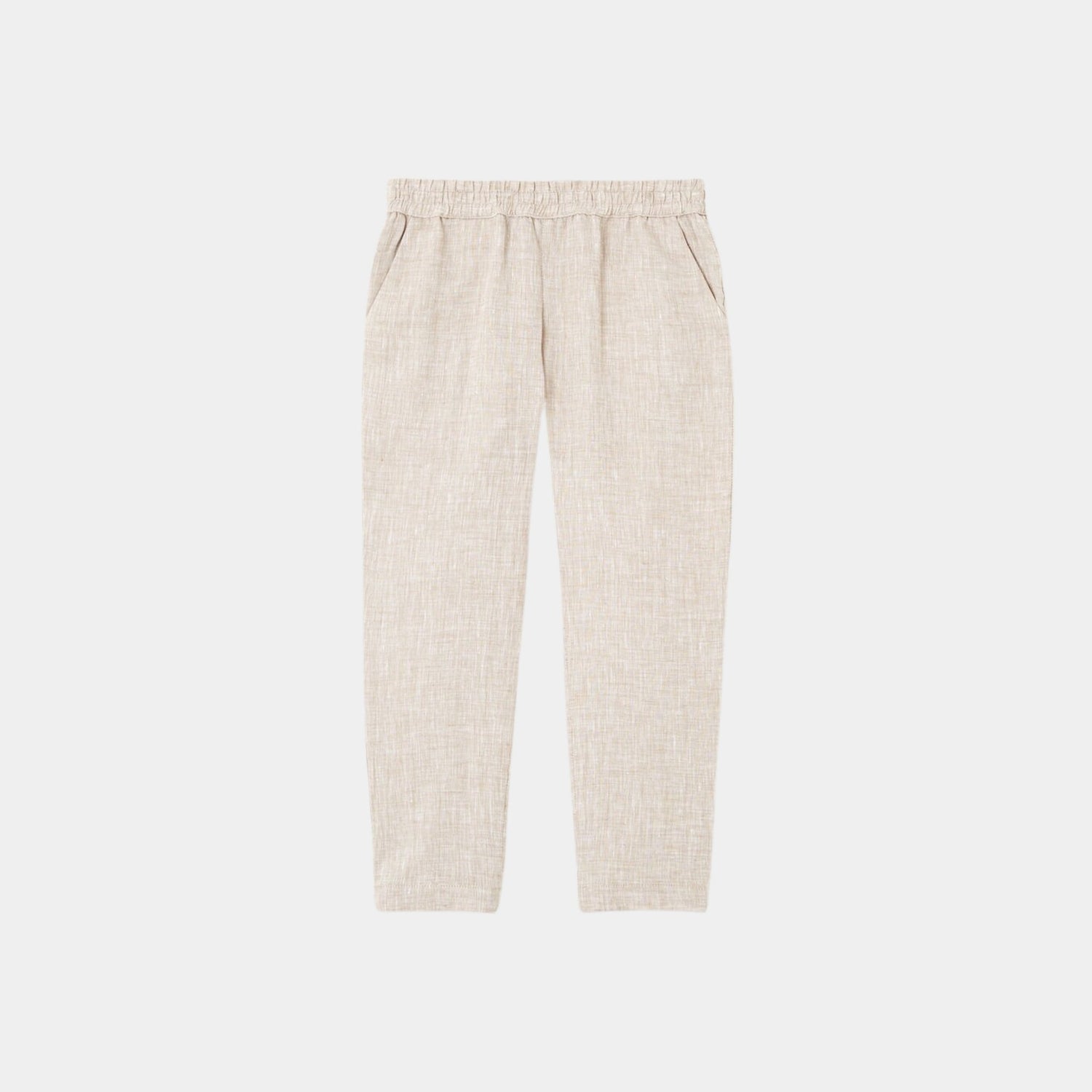 Loro Piana Kids Markus Trousers Linen, Pine Bark, Front