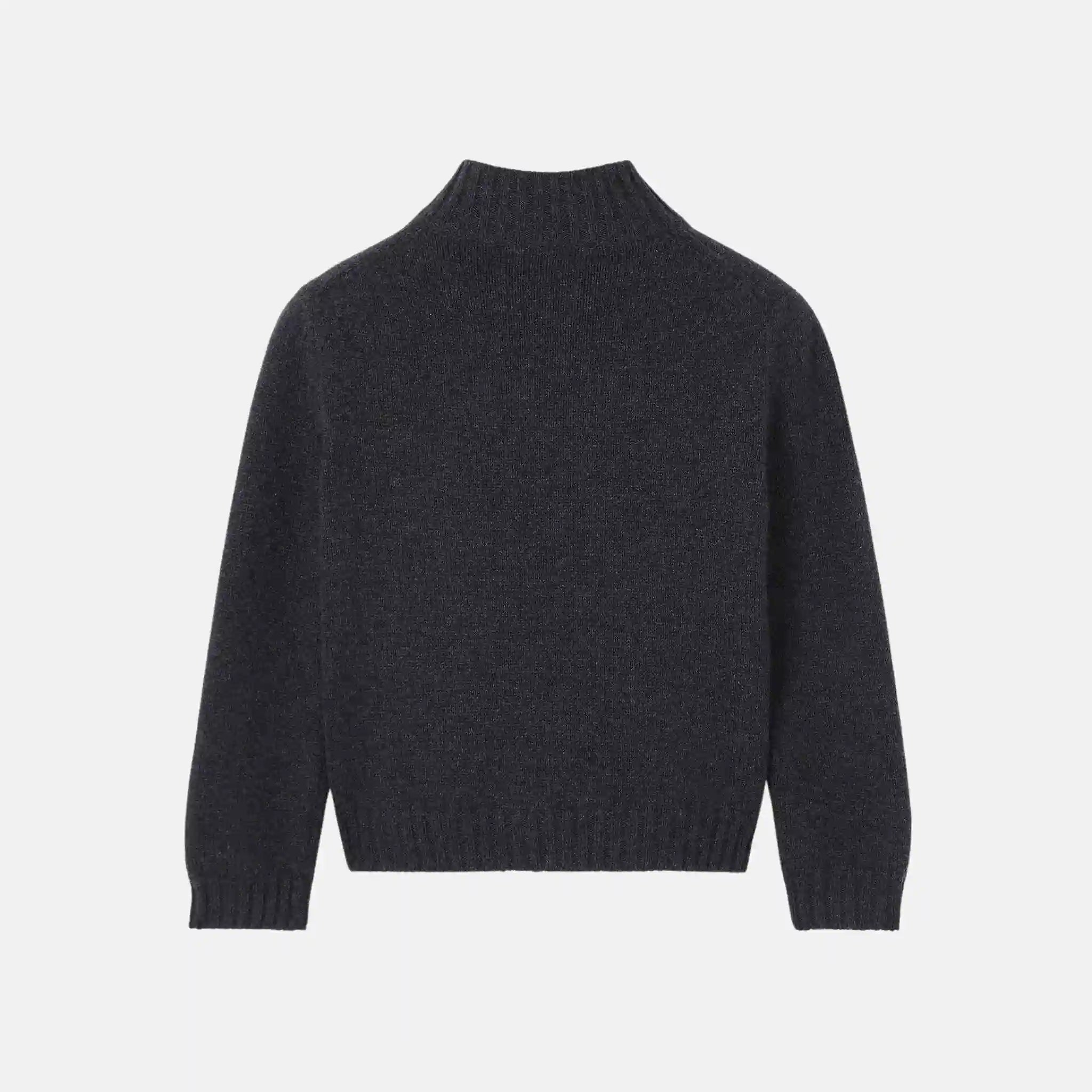 Loro Piana Kids Parksville Bomber Jacket Baby Cashmere, Black Grey Melange, Back