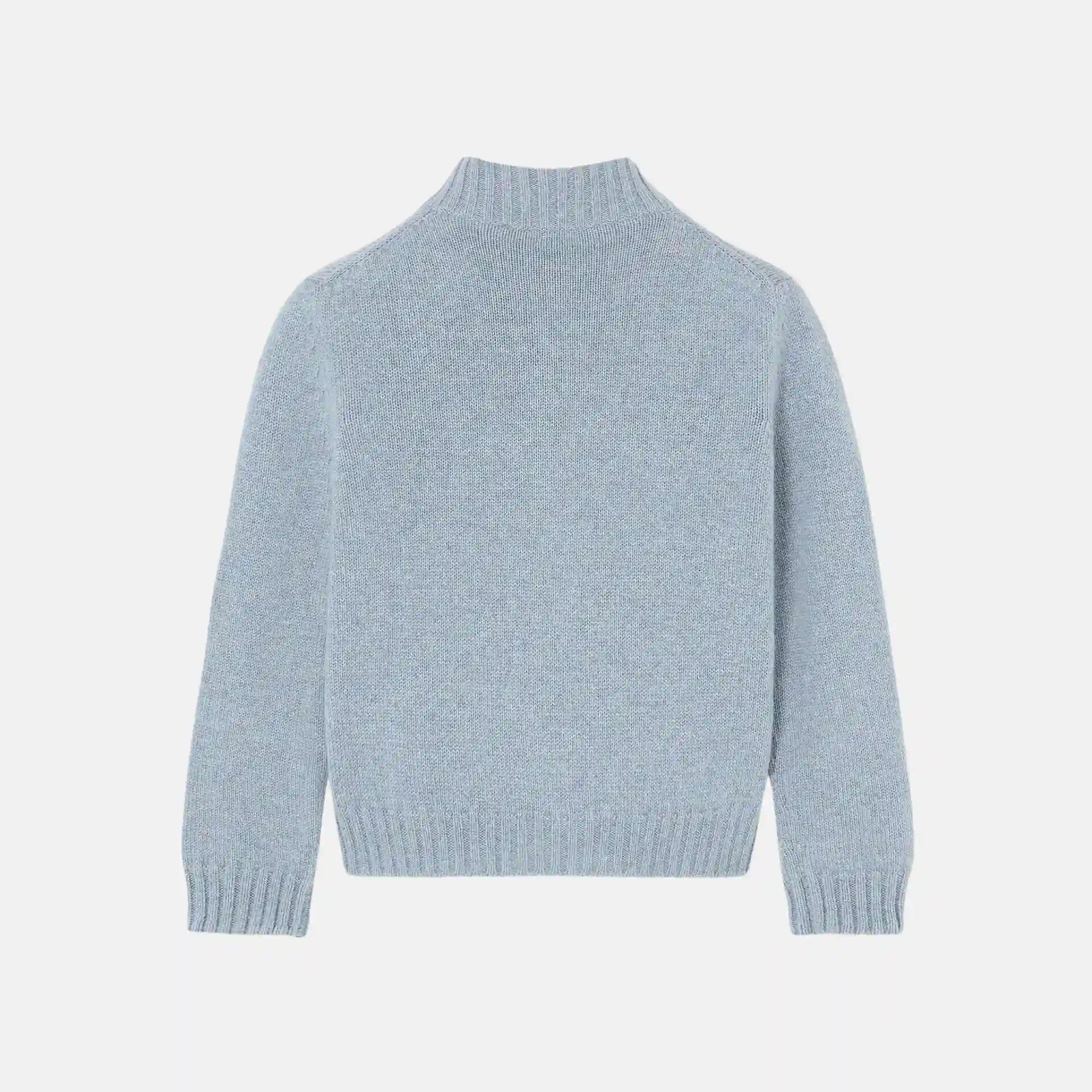 Loro Piana Kids Parksville Bomber Jacket Baby Cashmere, Clear Day Melange, Back