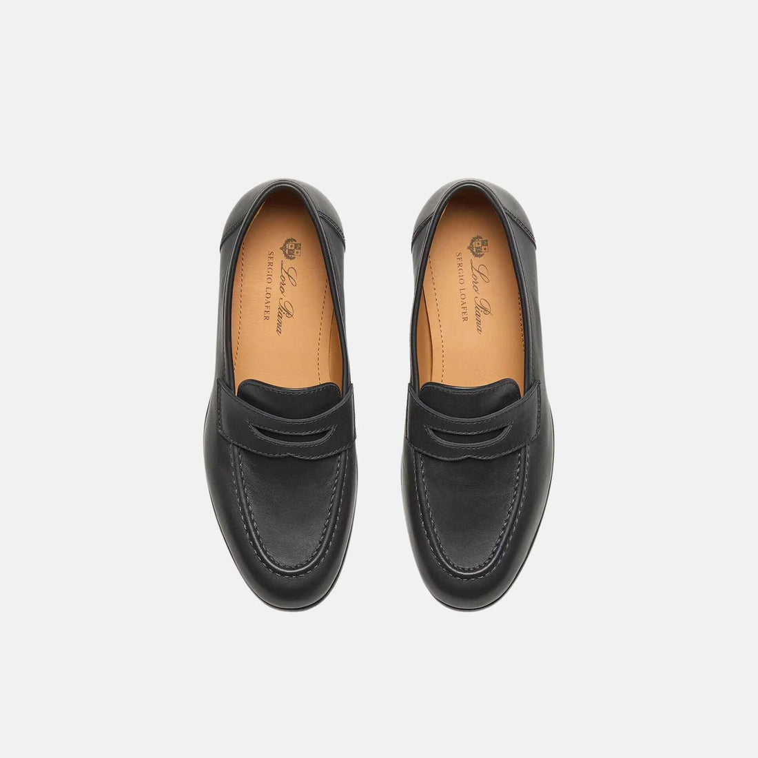 Loro Piana Kids Sergio Loafer in Calfskin, Top