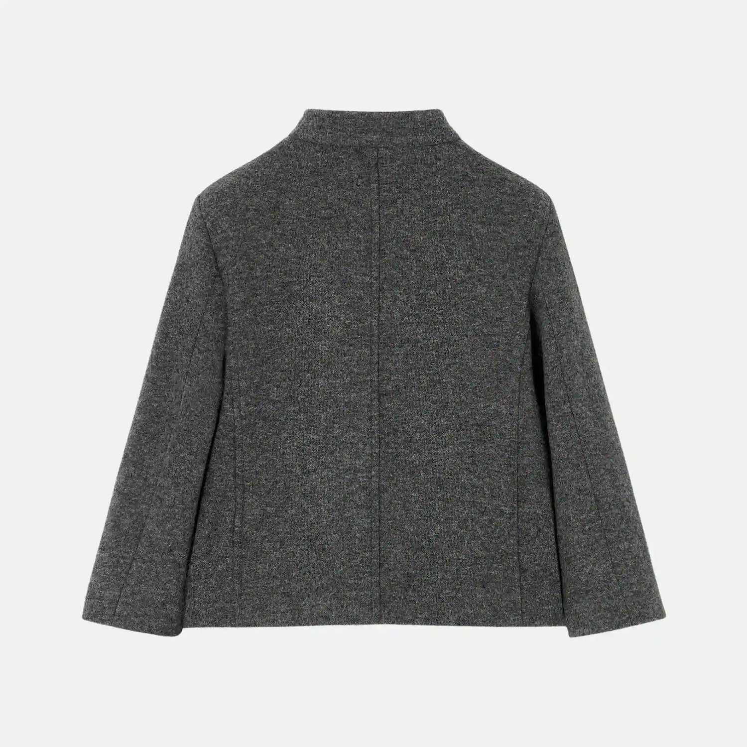 Loro Piana Kids Spagna Jacket in Jersey Novalis, Grey Melage, Back