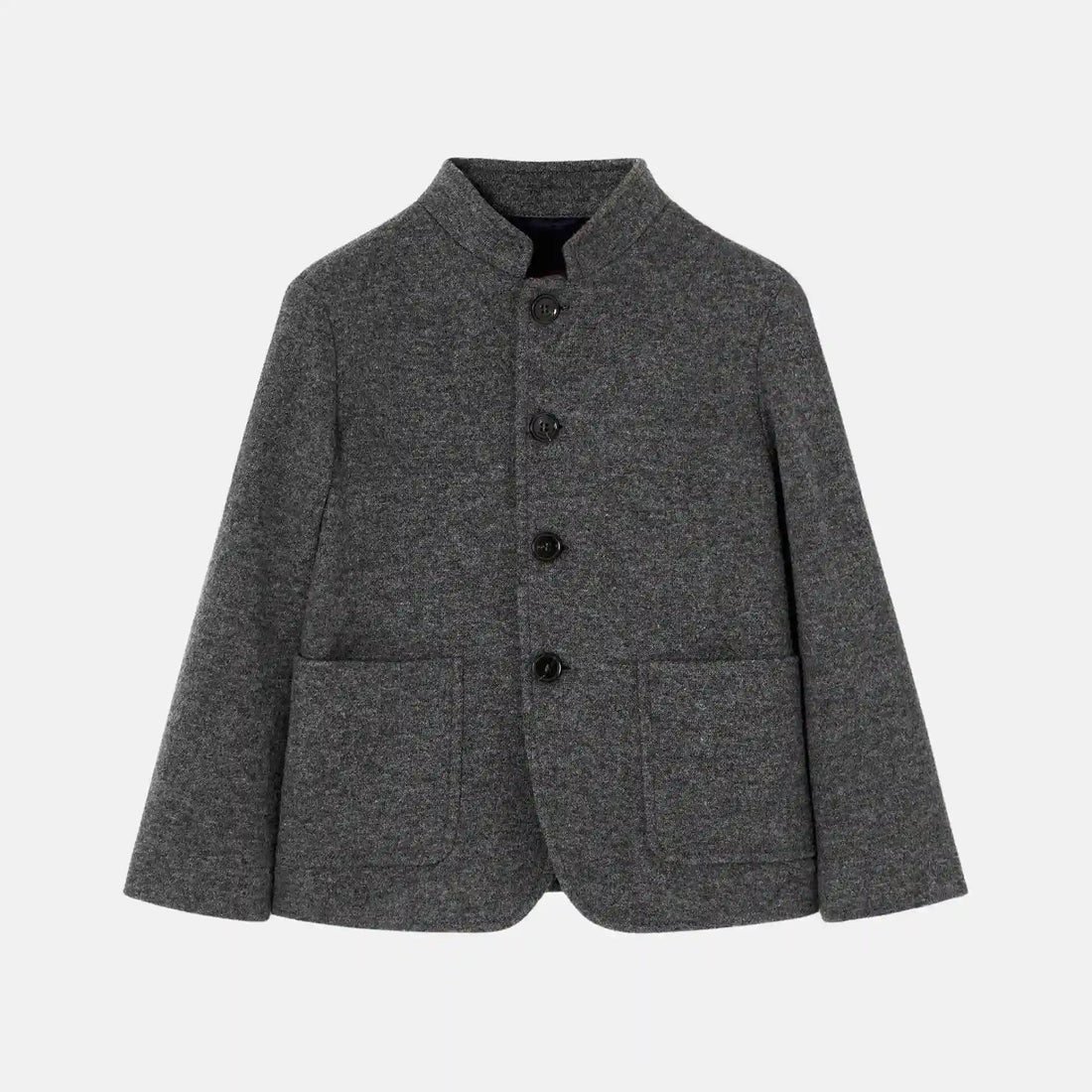 Loro Piana Kids Spagna Jacket in Jersey Novalis, Grey Melage, Front