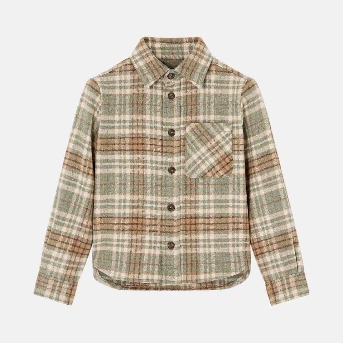 Loro Piana Kids Ugo Shirt In Wish Wool And Cashmere, Front