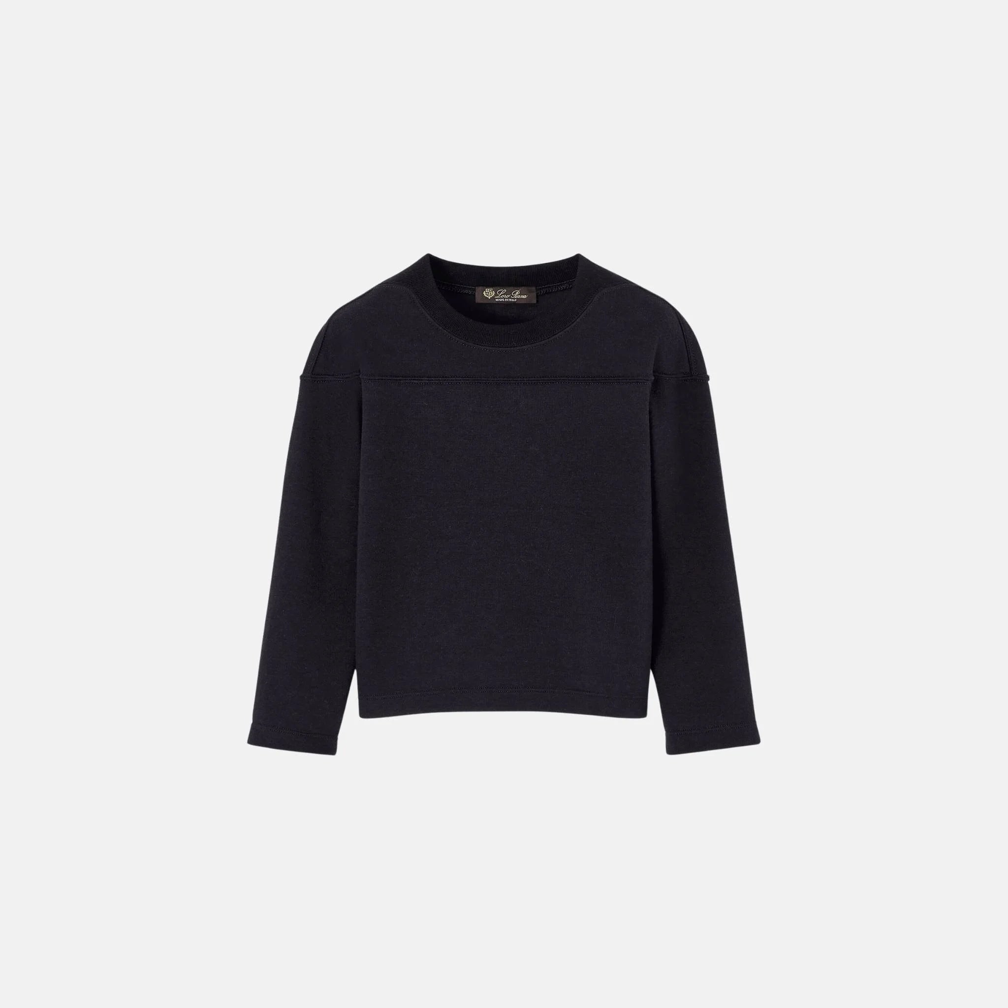 Loro Piana Kids Viera Crewneck Cashmere Cotton Silk, Front