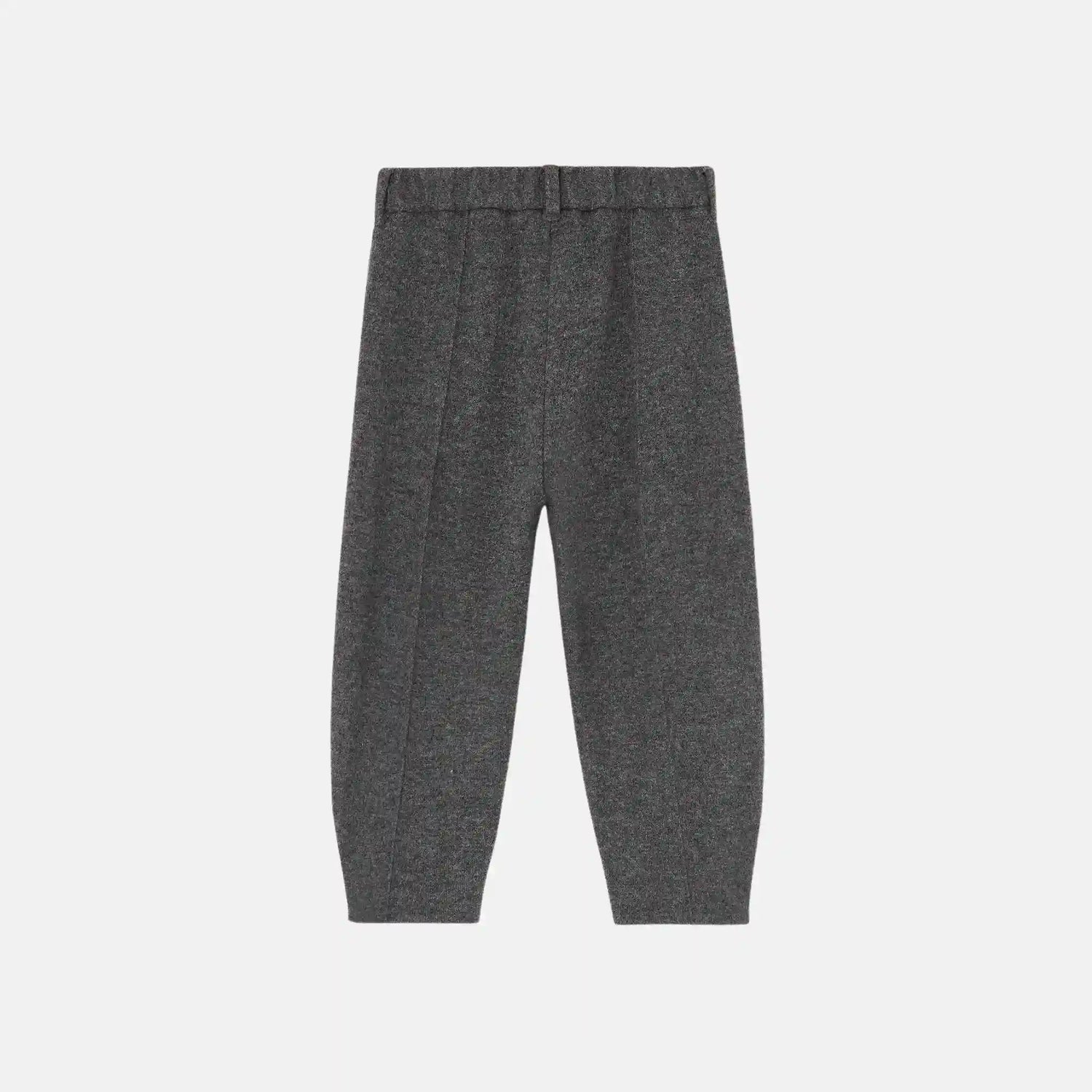 Loro Piana Kids Zack Trousers in Jersey Novalis, Grey Melange, Back